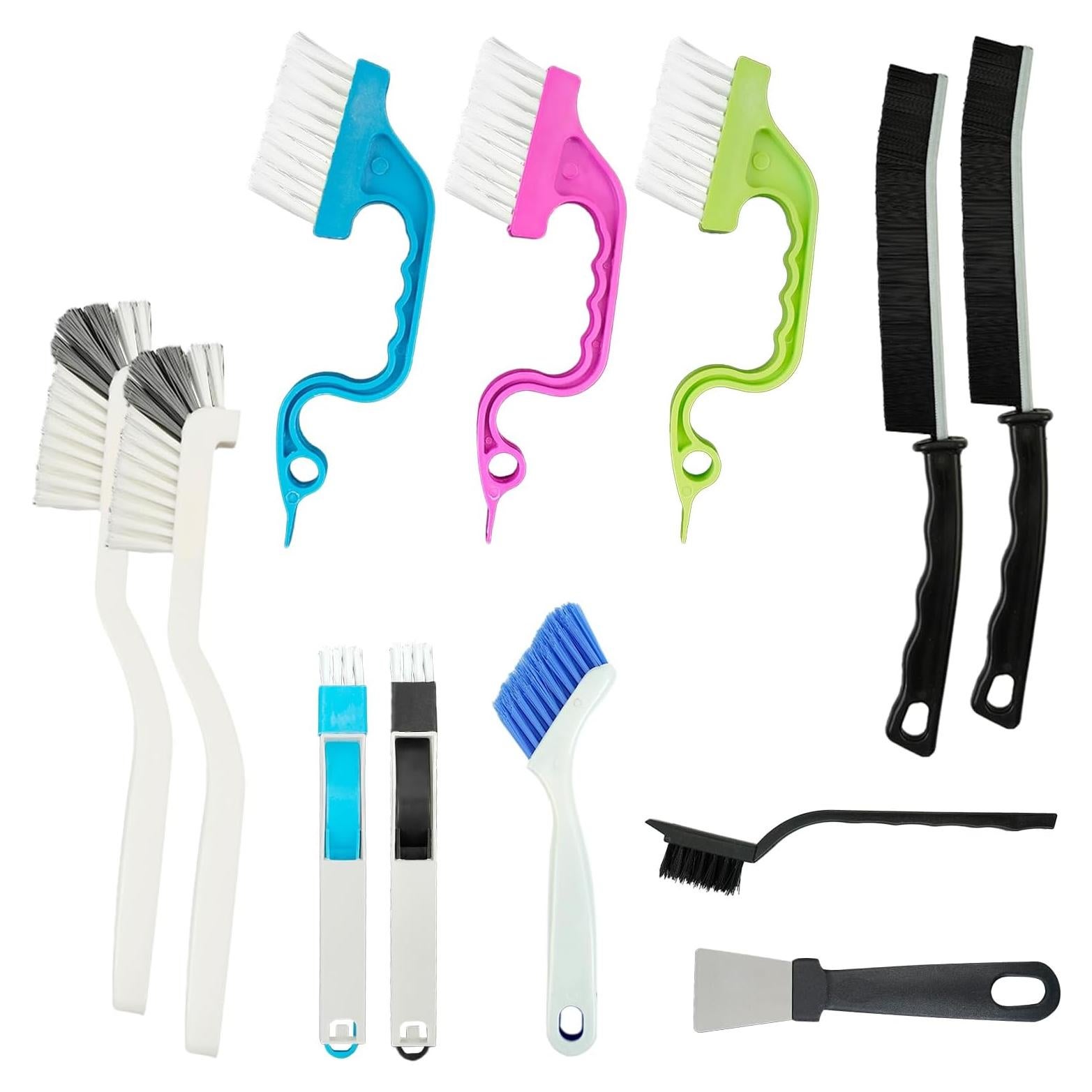 Juego de 12 Cepillos de Limpieza Maahongh - Multiusos y Ergonómico