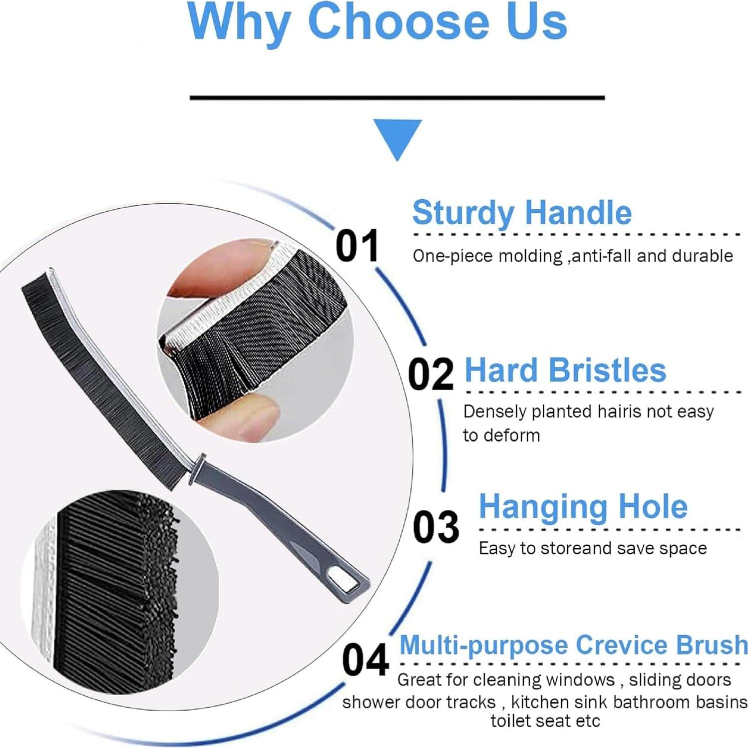 Cepillo de limpieza de ranuras VeranCo 3 piezas cerdas duras