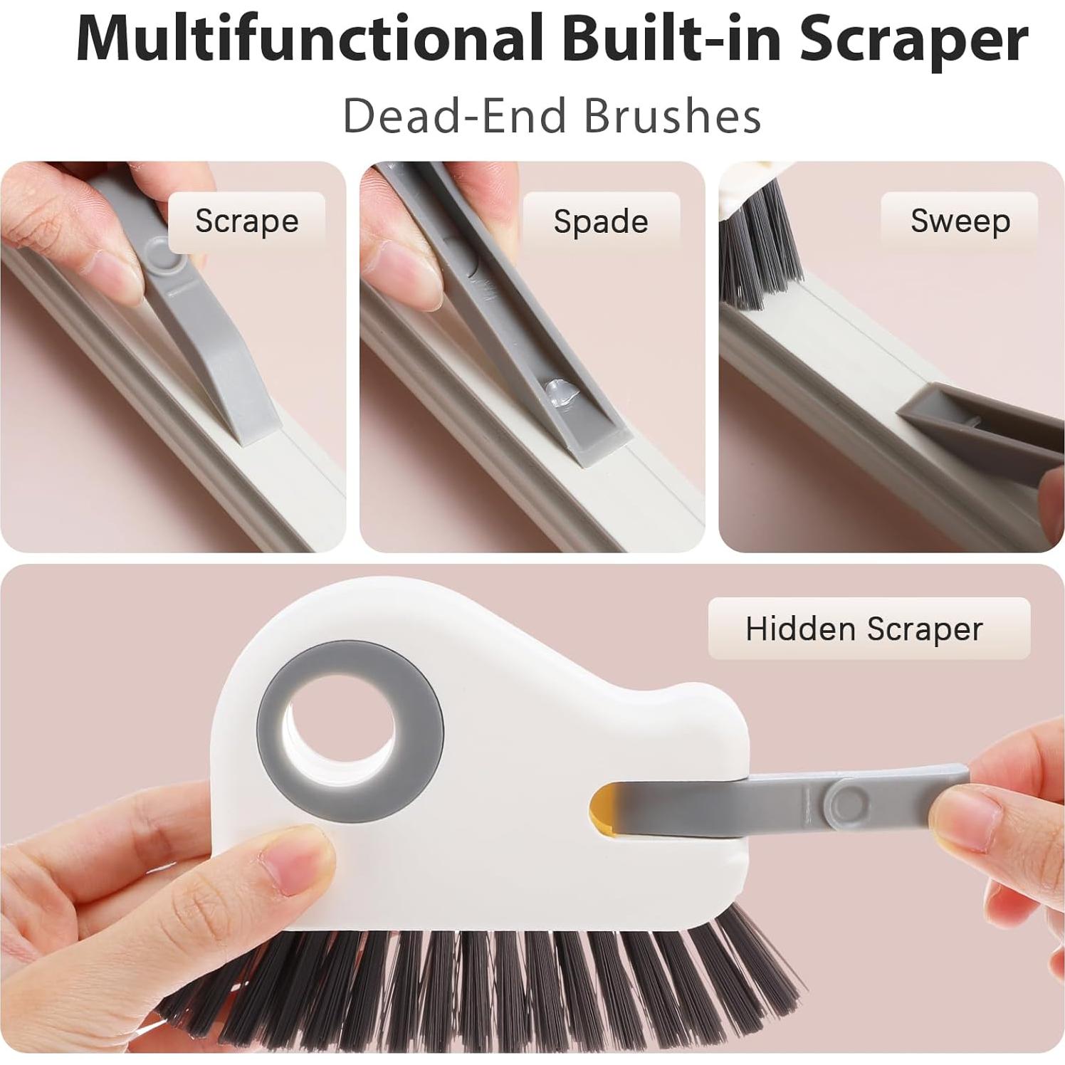 Cepillo de limpieza de rieles de ventana Tyqour 2 en 1