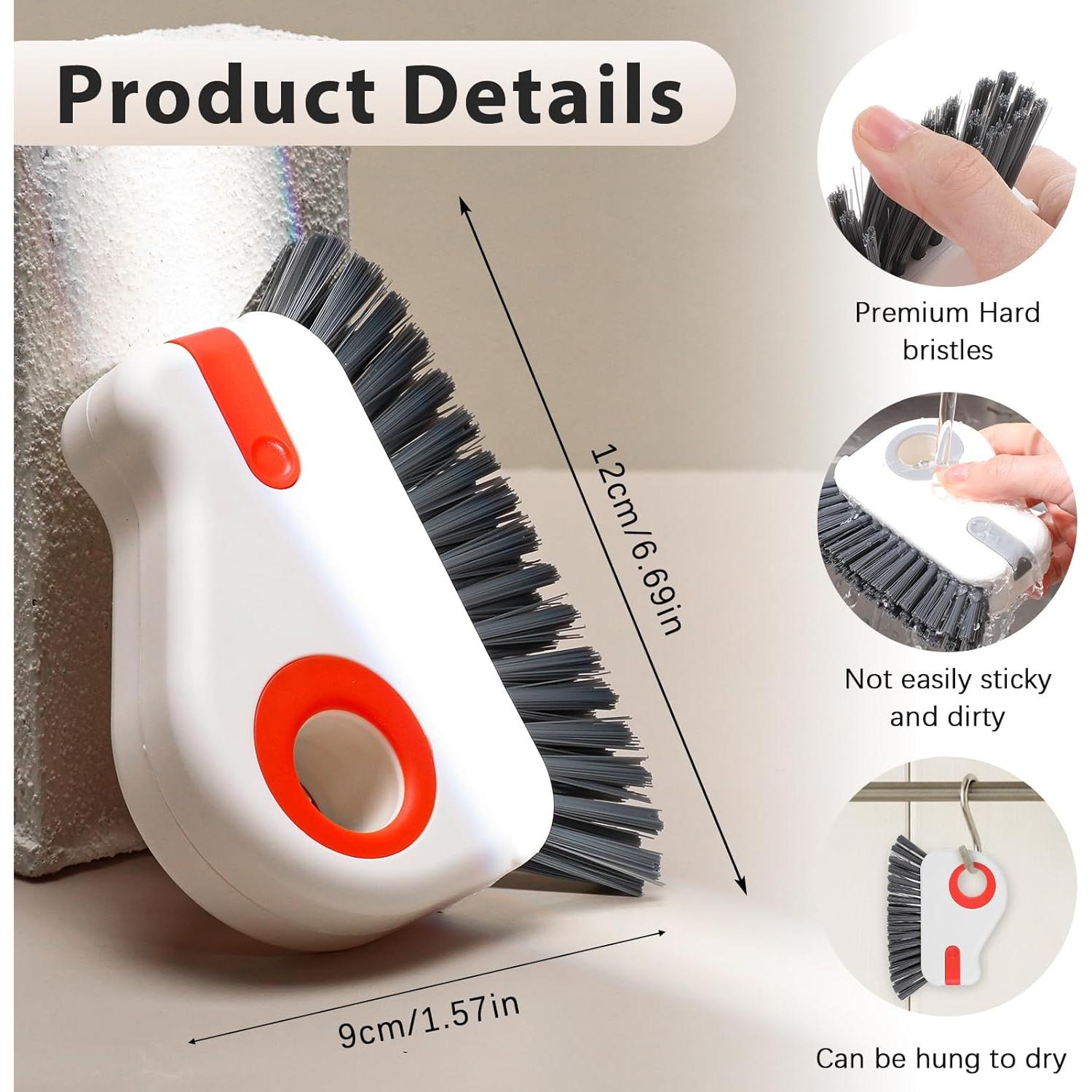 Cepillo de limpieza de rieles de ventana Tyqour 2 en 1