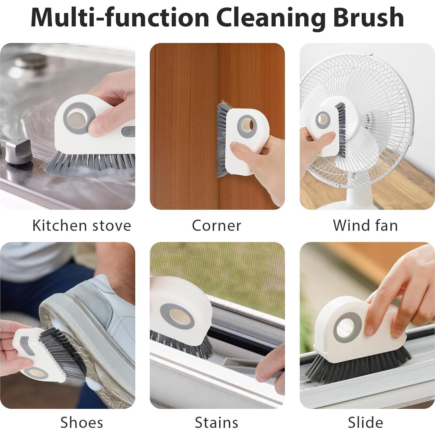 Cepillo de limpieza de rieles de ventana Tyqour 2 en 1