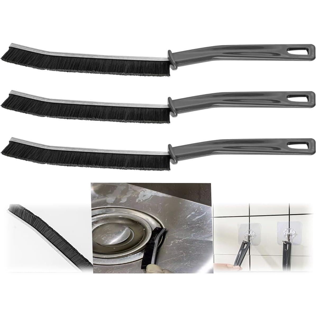 Juego de 3 cepillos de limpieza ProCover para ranuras y esquinas