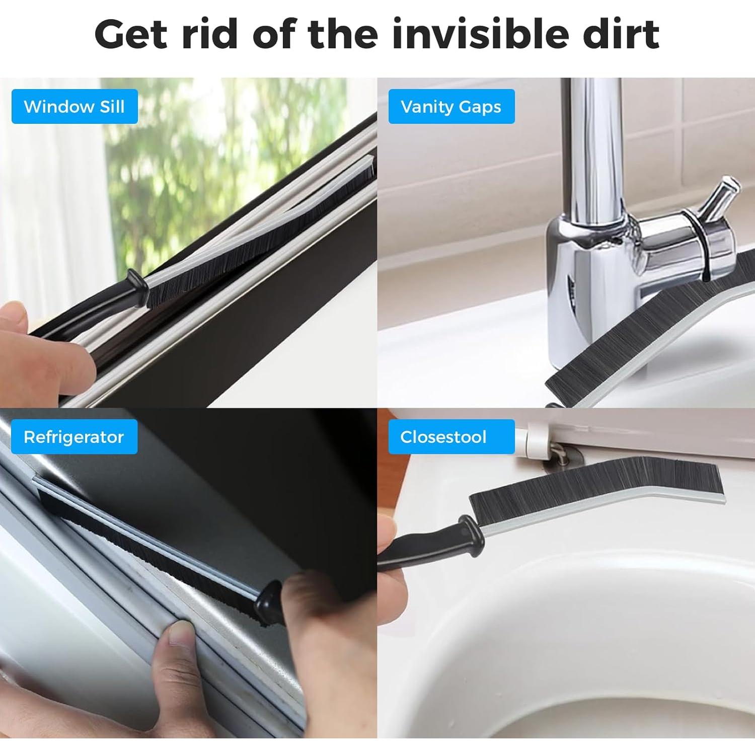 Juego de Cepillos de Limpieza 5 en 1 Fusionelle - Raspador y Cepillos para Ranuras