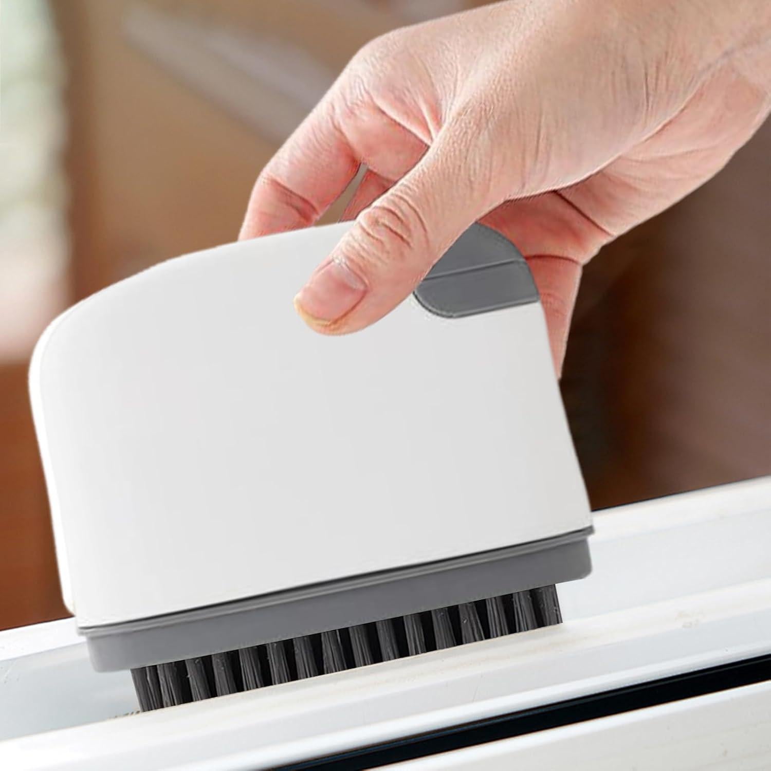 Limpiador de Rieles de Ventana Genérico 2 en 1 - Cepillo y Esponja