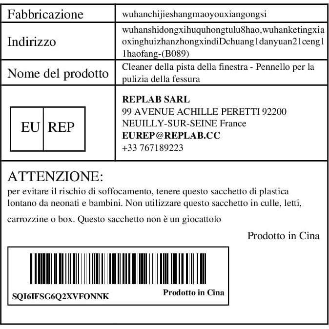 Limpiador de Rieles de Ventana Genérico 2 en 1 - Cepillo y Esponja