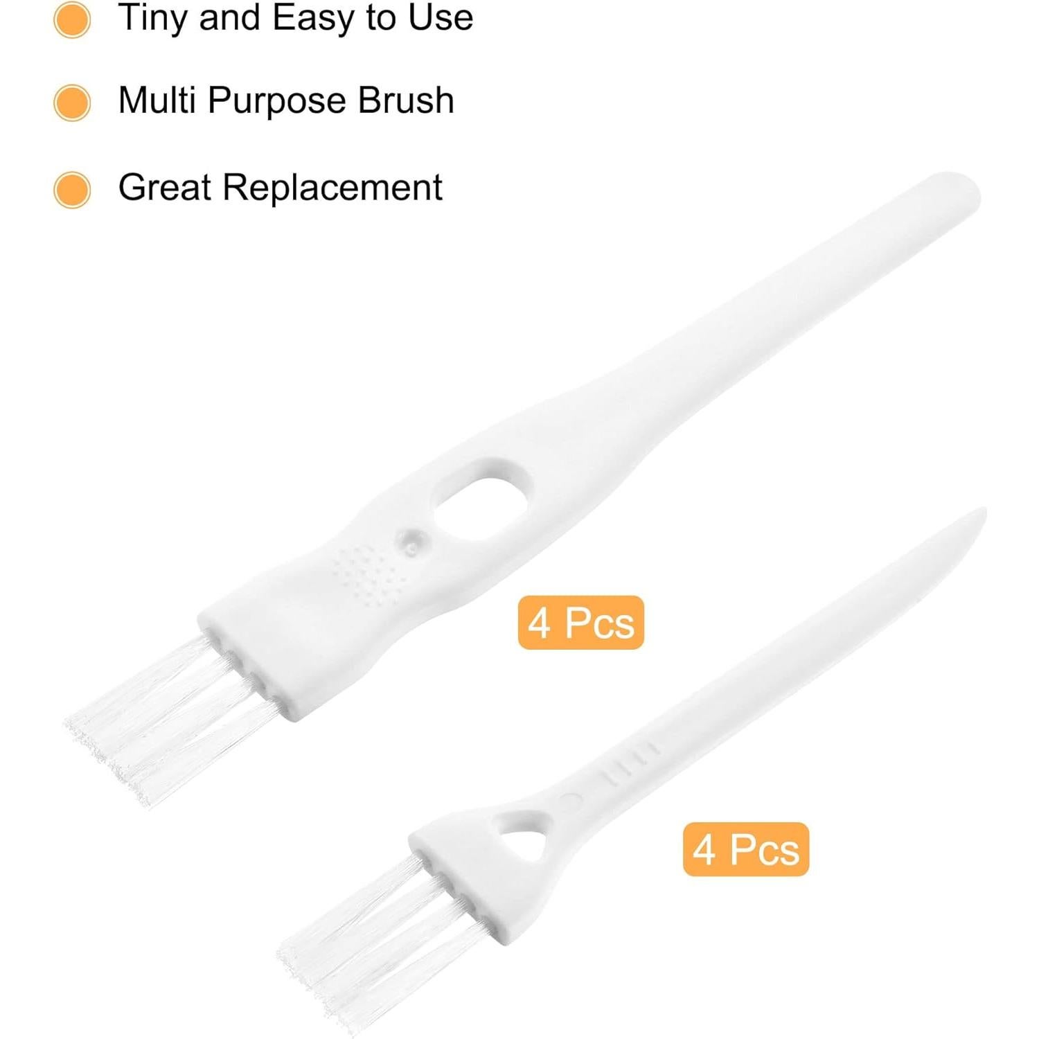 Cepillos de Limpieza MECCANIXITY 8 Piezas Nylon Blanco