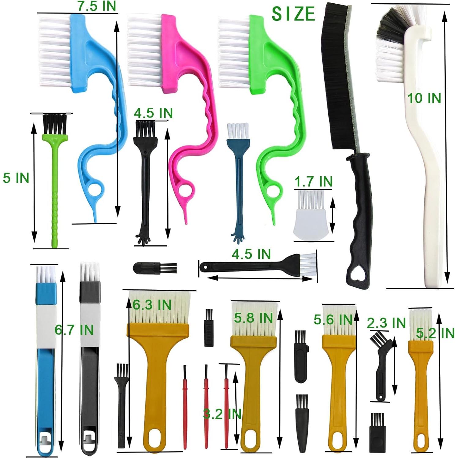 Juego de 26 Cepillos de Limpieza CRAFNEW para Grietas y Ranuras