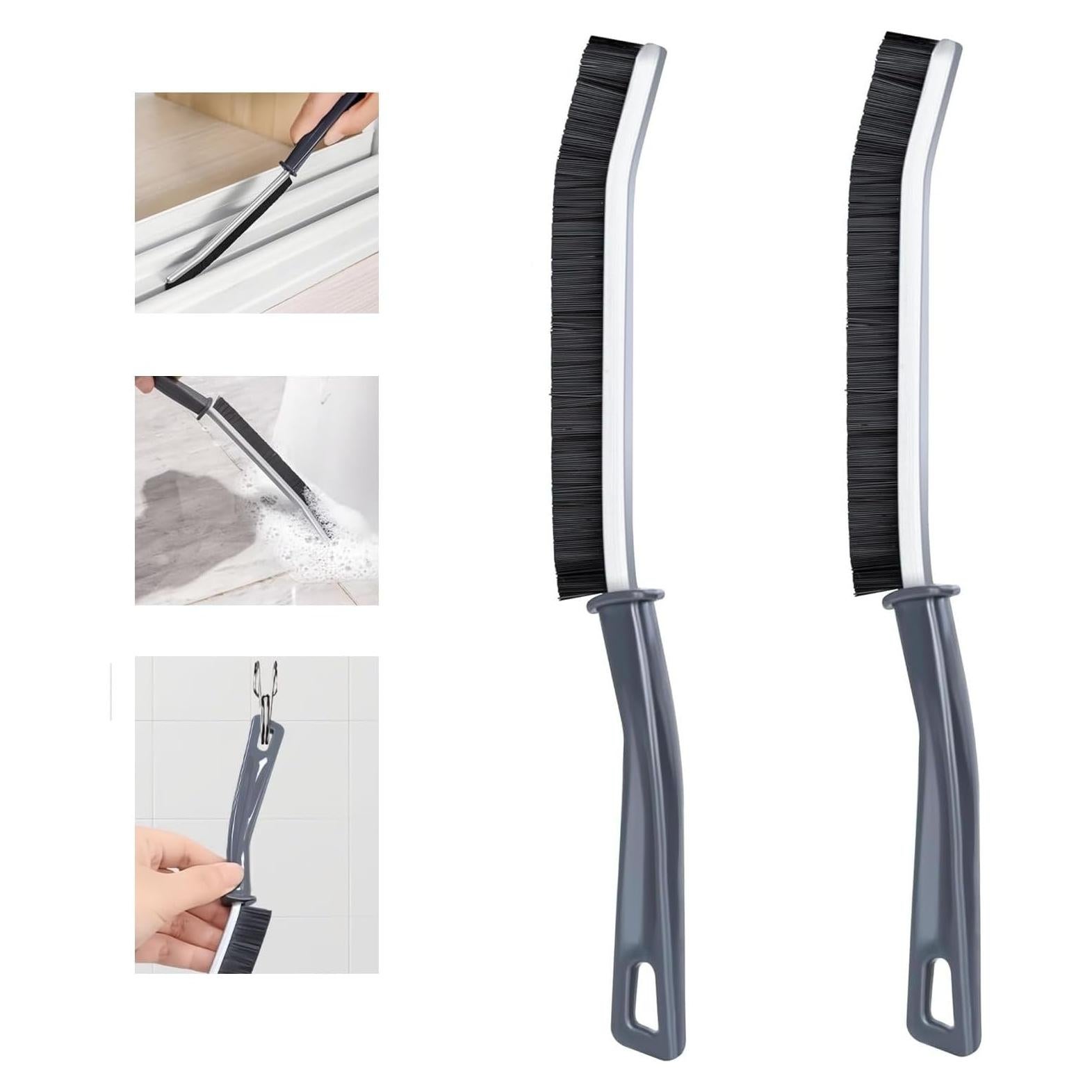 2 Cepillos de Limpieza KAMISAFE con Cerdas Duras para Rincones