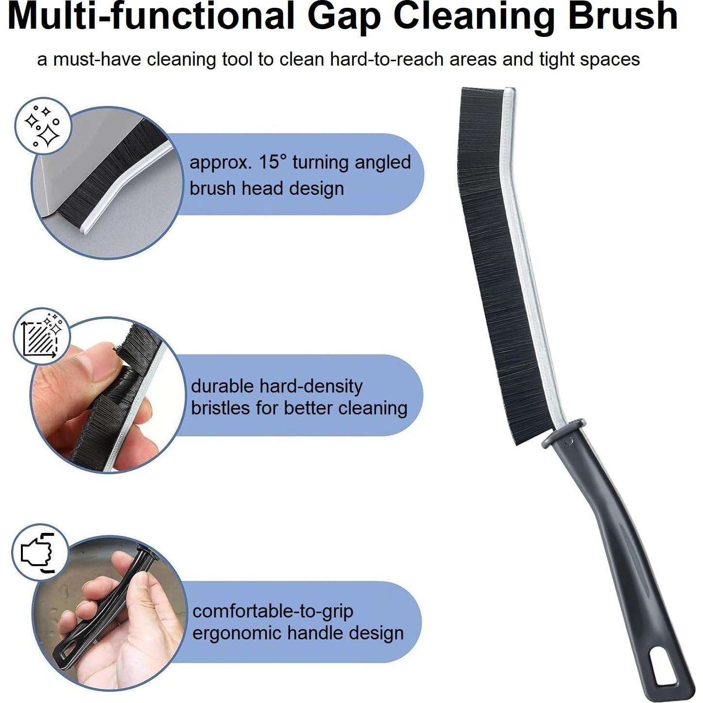 2 Cepillos de Limpieza KAMISAFE con Cerdas Duras para Rincones