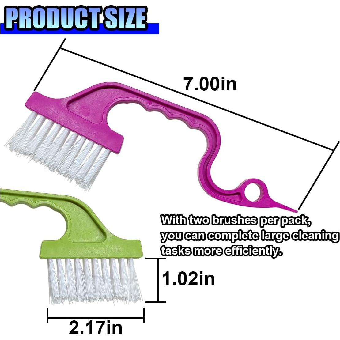 2 Cepillos de Limpieza de Riel de Ventana ZIMISI - Ergonómico