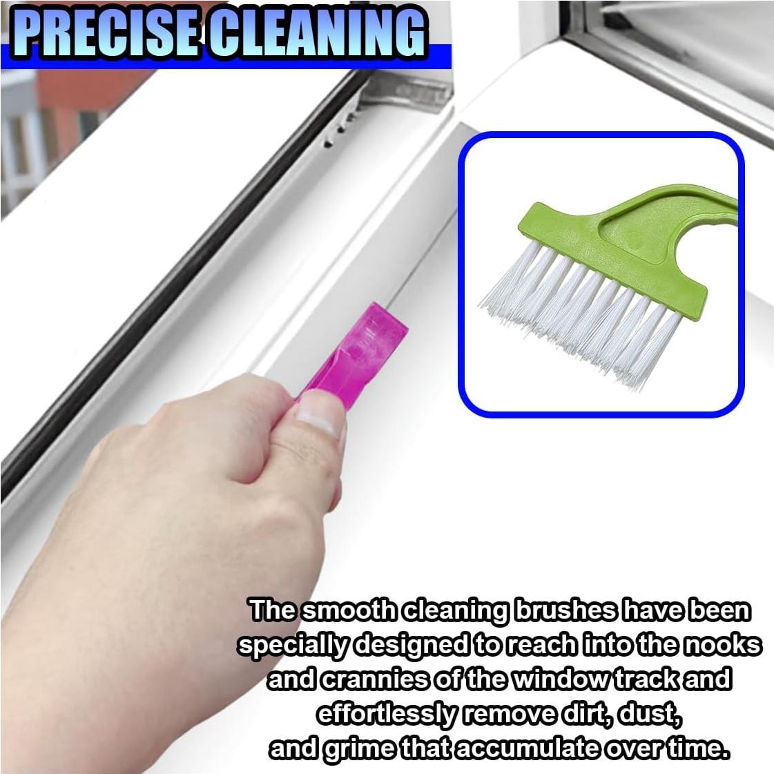 2 Cepillos de Limpieza de Riel de Ventana ZIMISI - Ergonómico