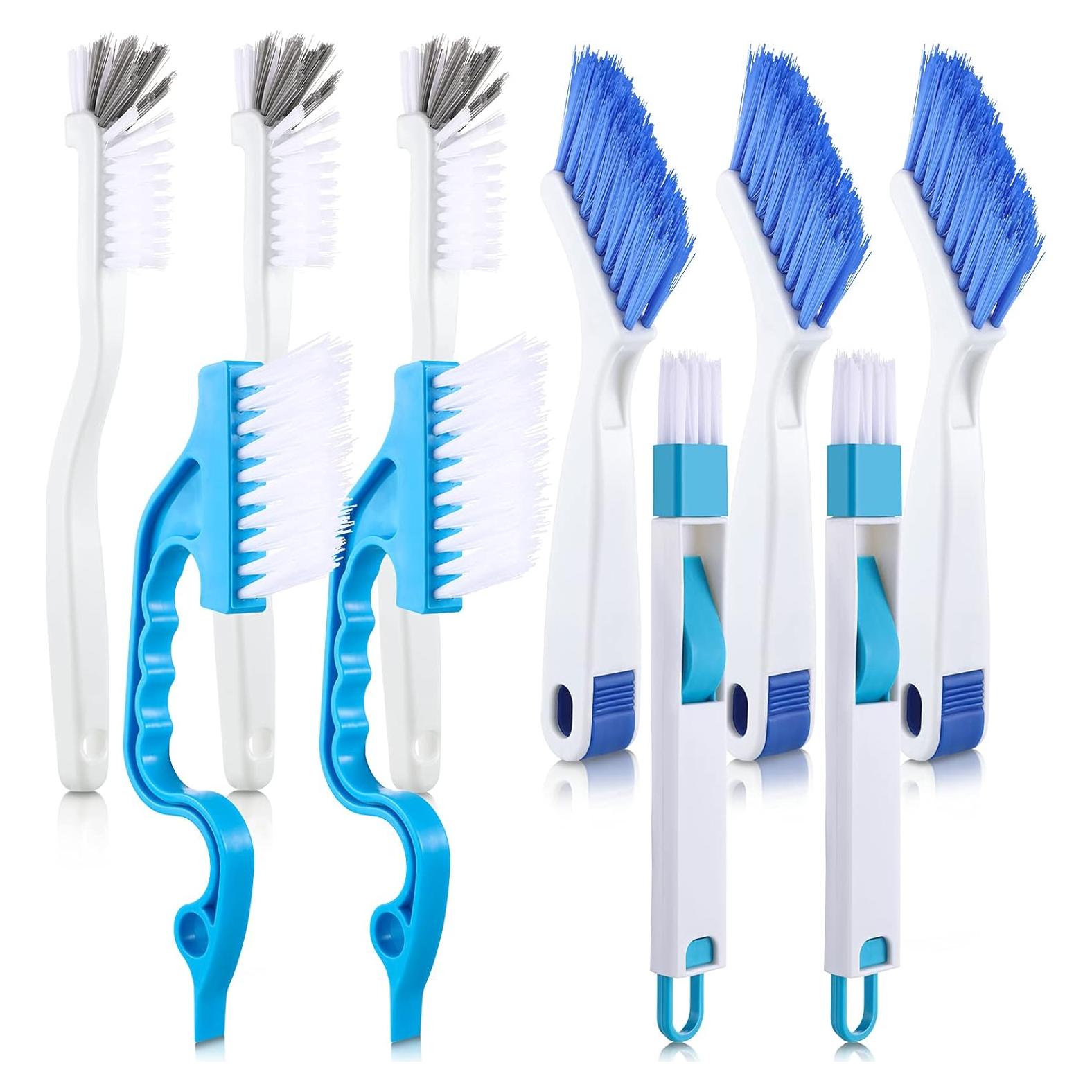 10 Piezas Cepillo de Limpieza 2-en-1 Patelai para Ventanas y Puertas