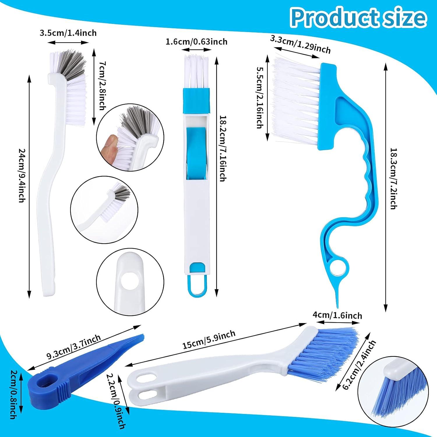 10 Piezas Cepillo de Limpieza 2-en-1 Patelai para Ventanas y Puertas