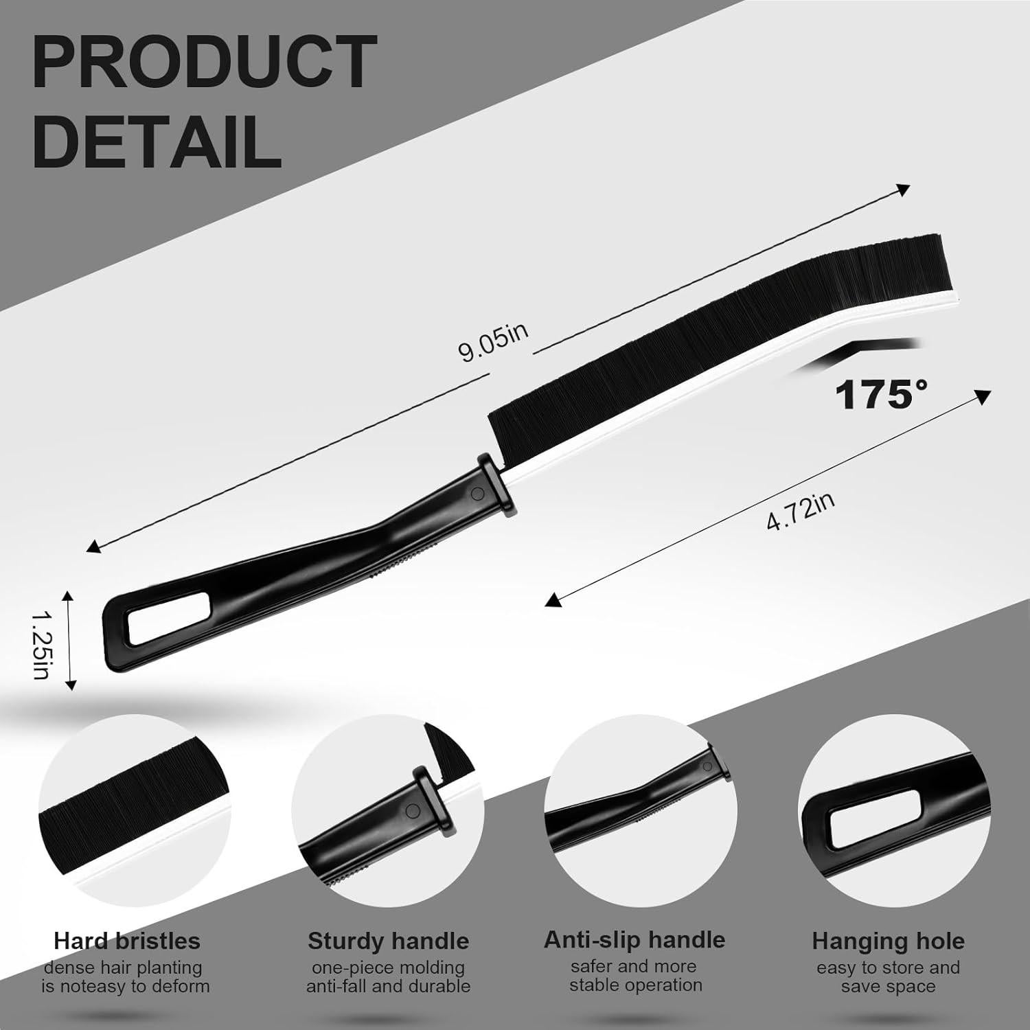 Cepillo de limpieza 6 PCS LKbeuuu cerdas duras para rincones