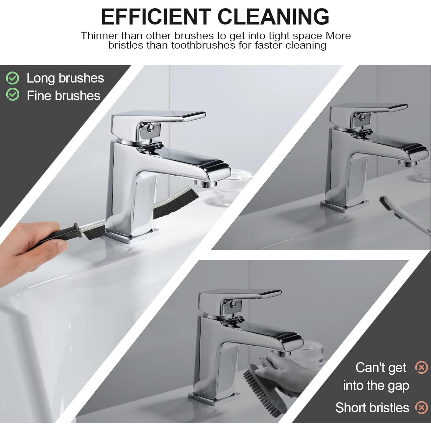 Cepillo de limpieza 6 PCS LKbeuuu cerdas duras para rincones