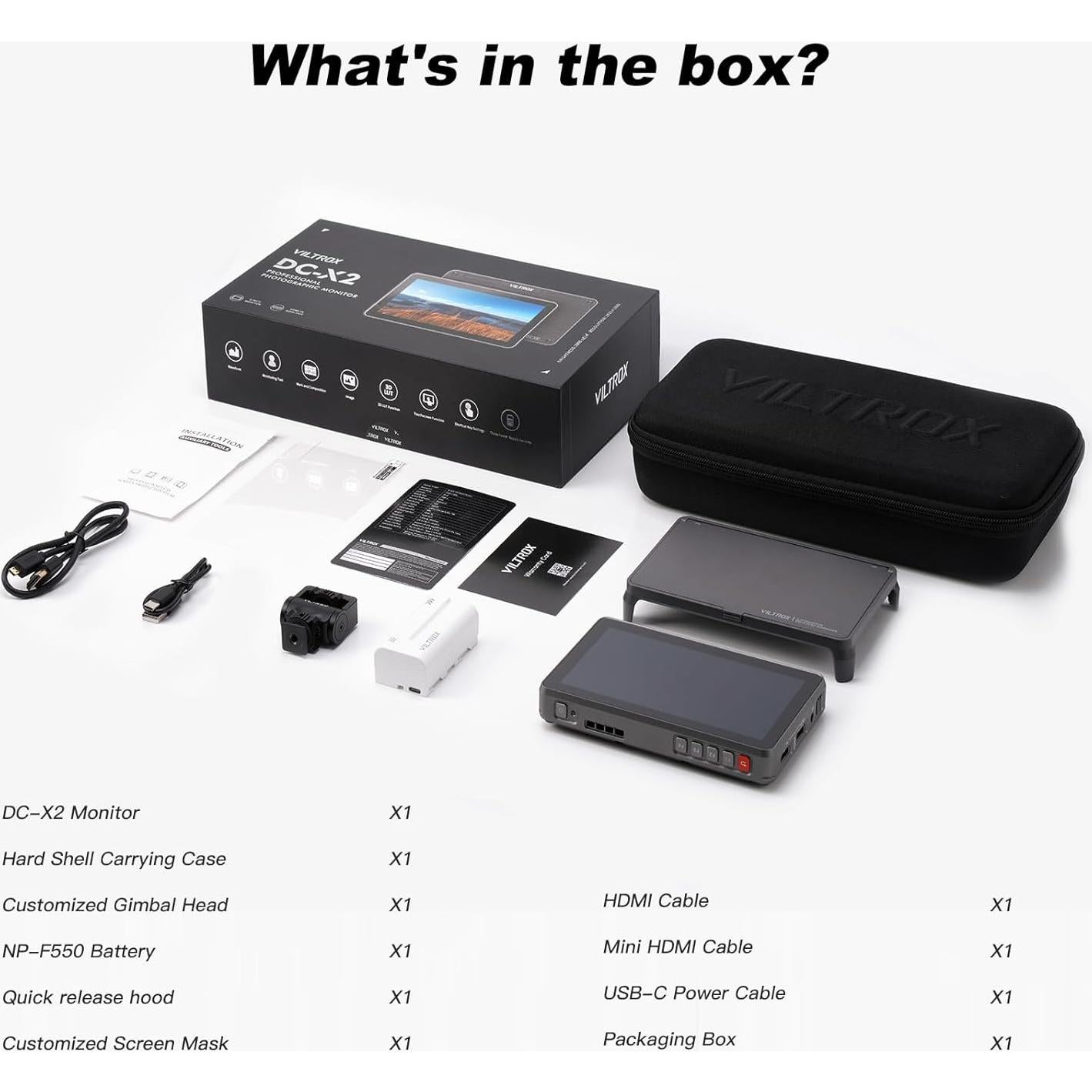 Monitor VILTROX DC-X2 6" 4K Táctil 2000nits HDMI