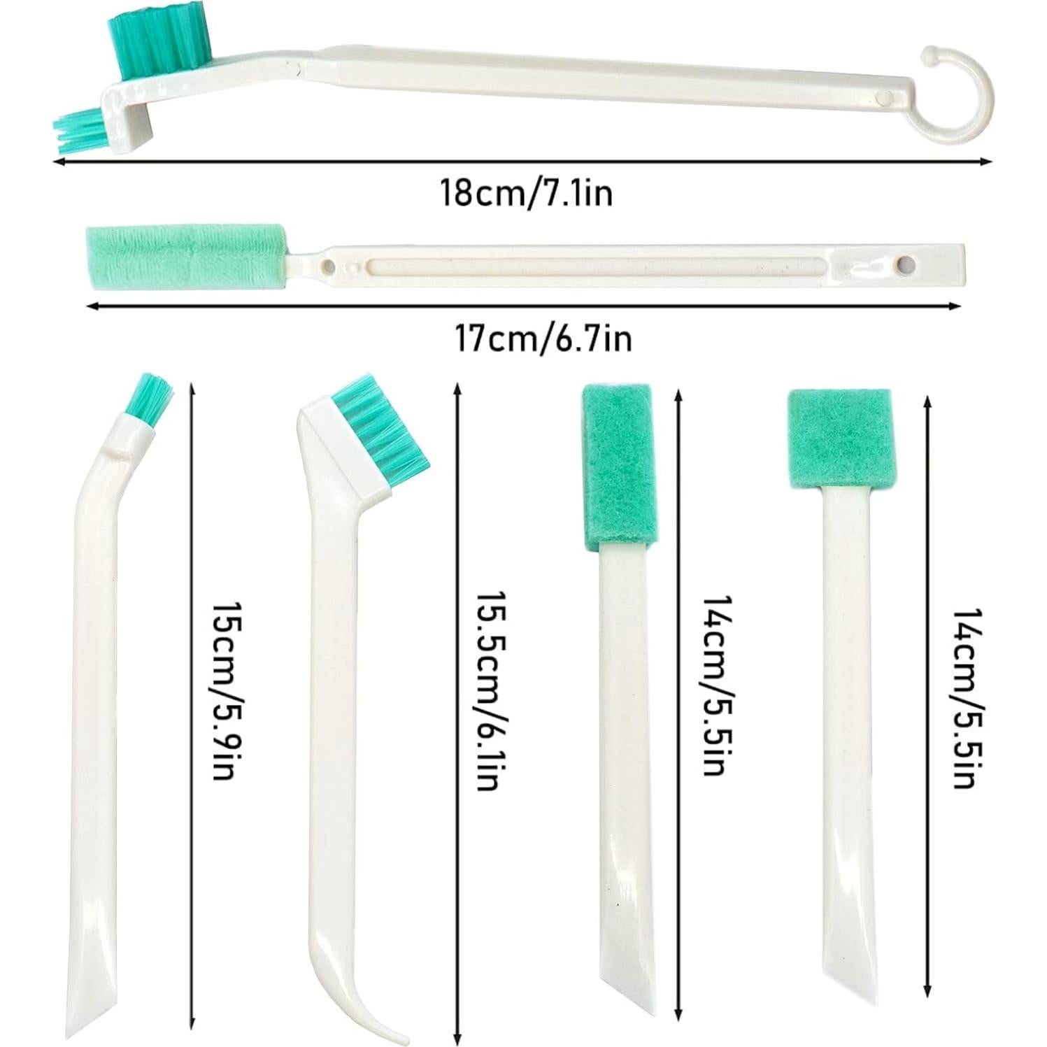 Juego de 8 Cepillos de Limpieza LIOUCBD para Grietas y Botellas