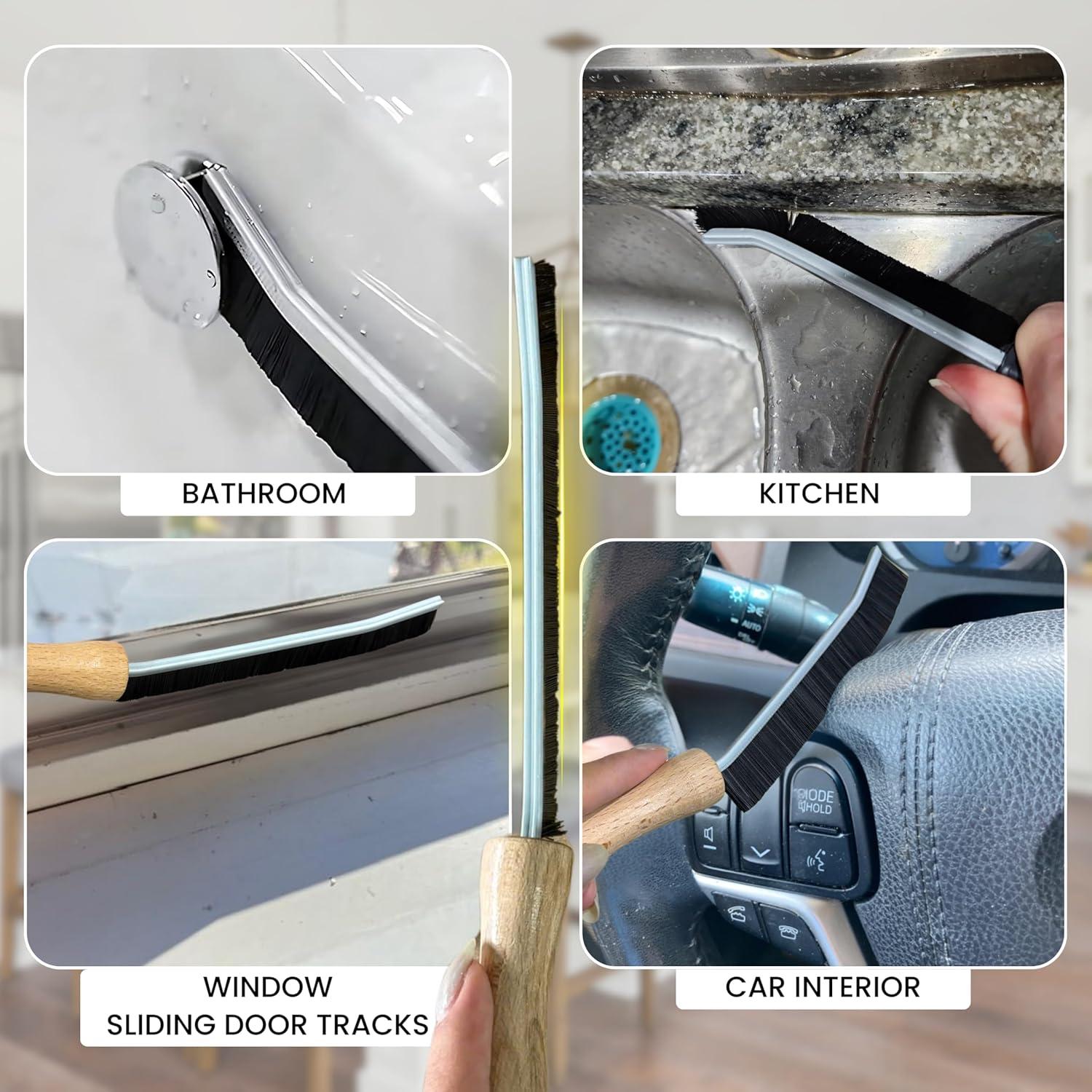 Cepillo de limpieza de ranuras VACEXT con mango de madera