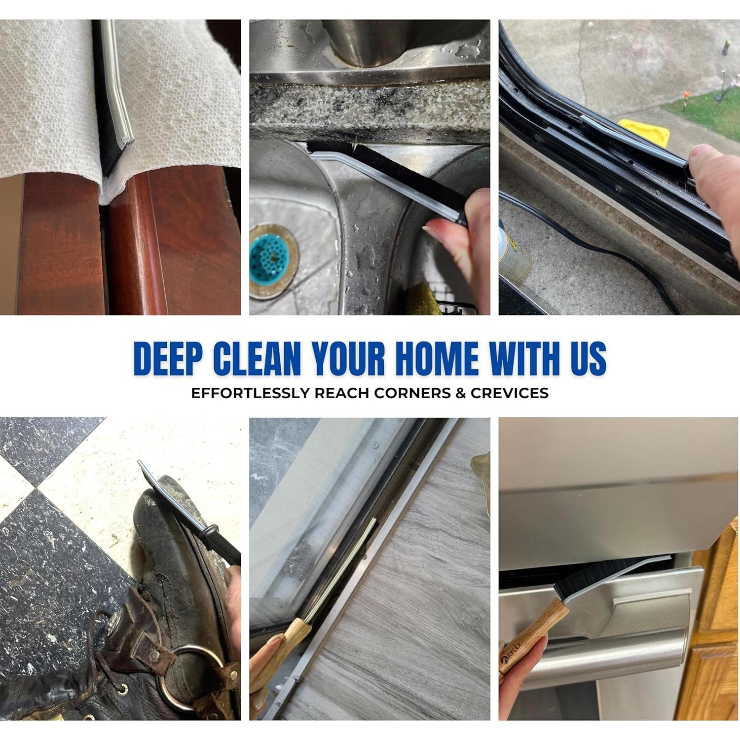 Cepillo de limpieza de ranuras VACEXT con mango de madera