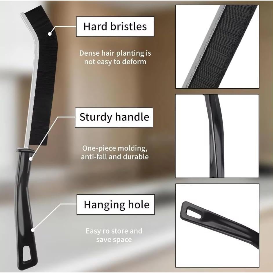 Cepillo de limpieza de ranuras Genérico - 2 unidades, negro