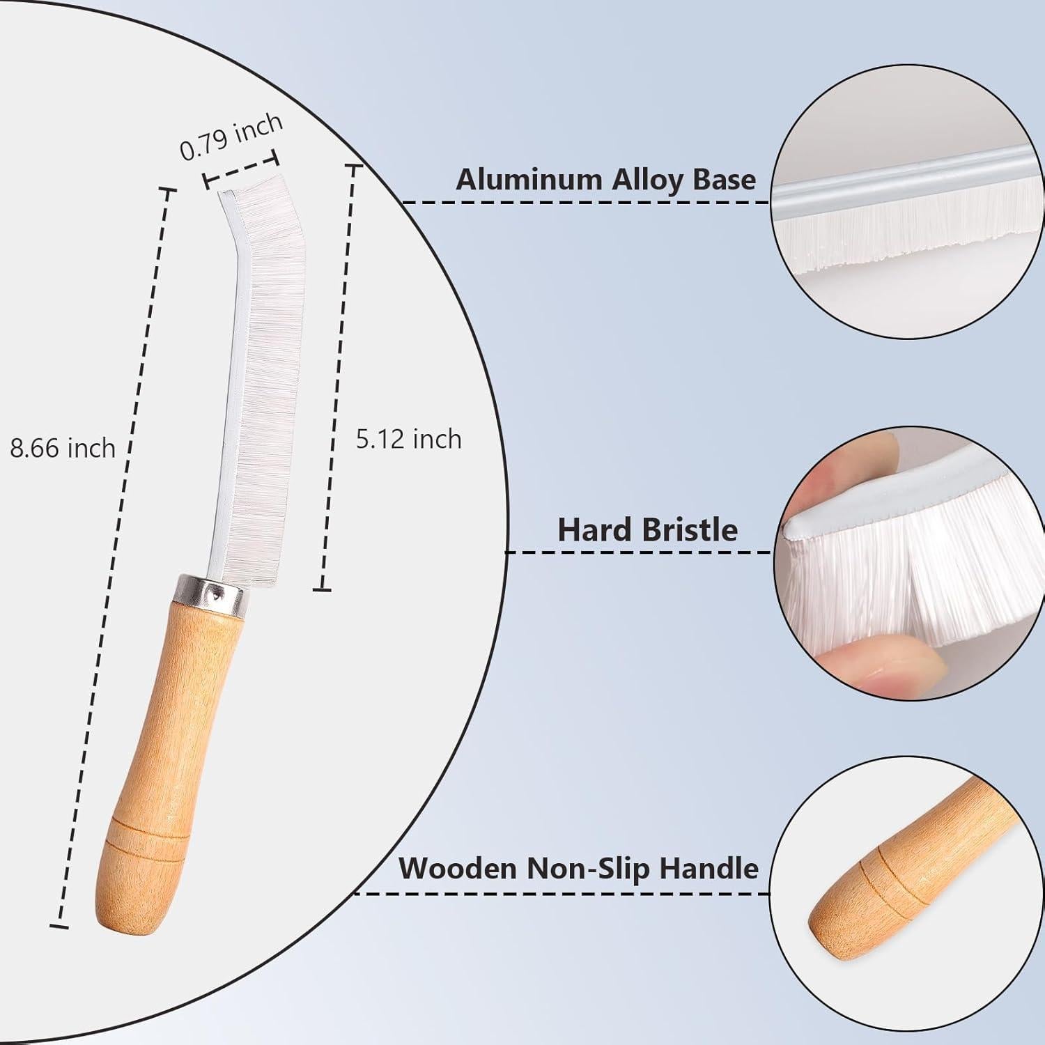 4 Cepillos de Limpieza de Grietas Dexspoeny - Cerdas Duras