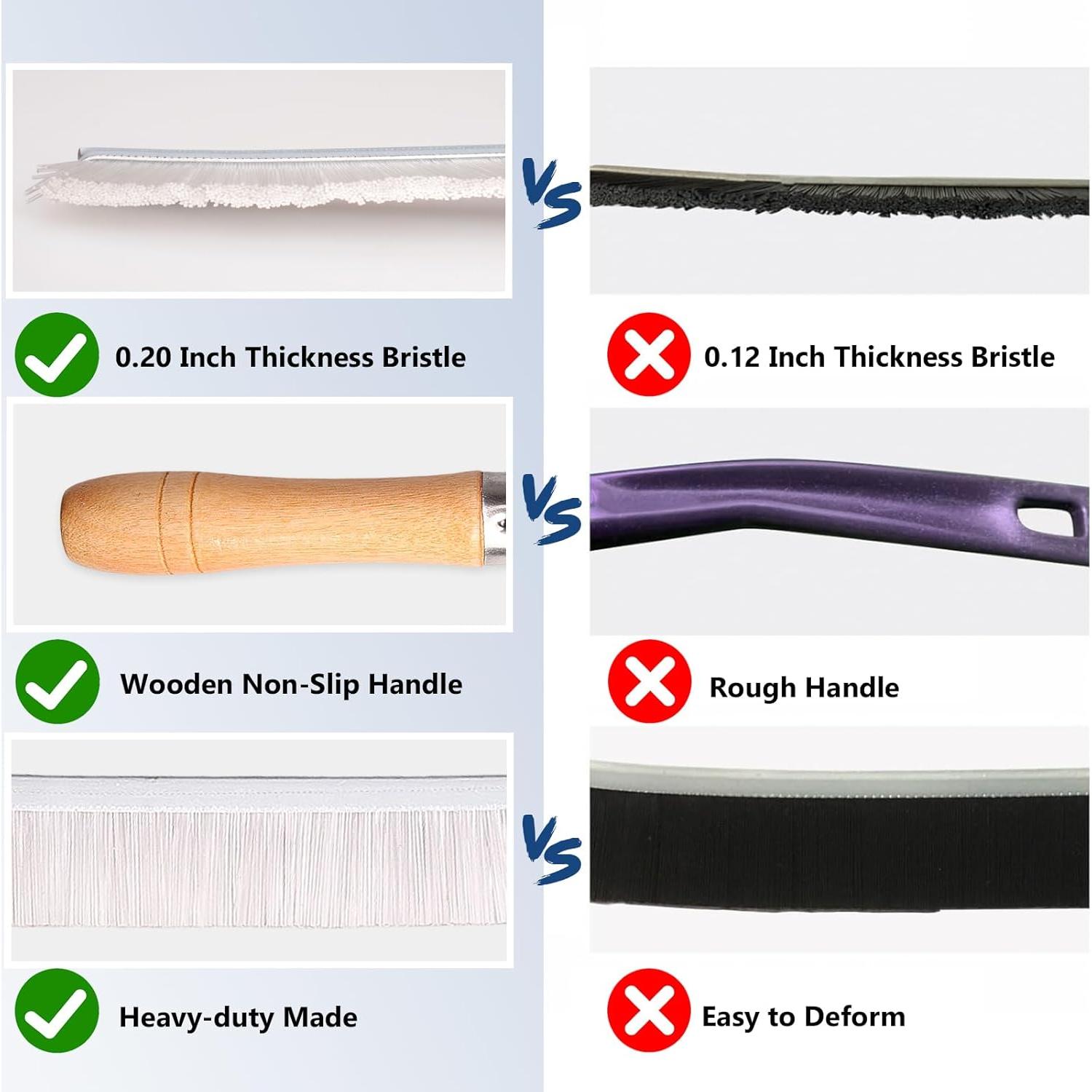 4 Cepillos de Limpieza de Grietas Dexspoeny - Cerdas Duras