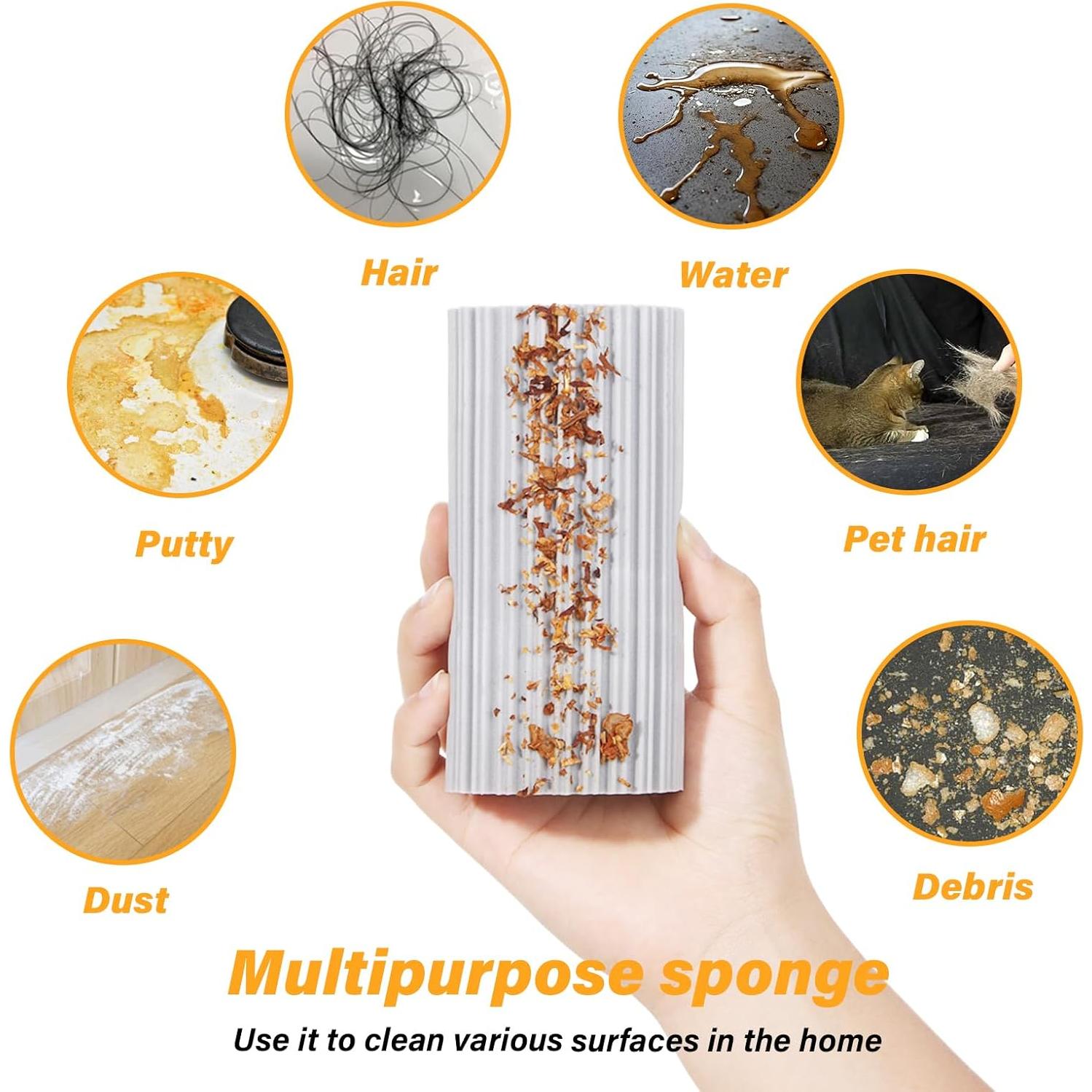 Esponja Limpiadora Húmeda YFUIF 2-Pack Multiusos Gris