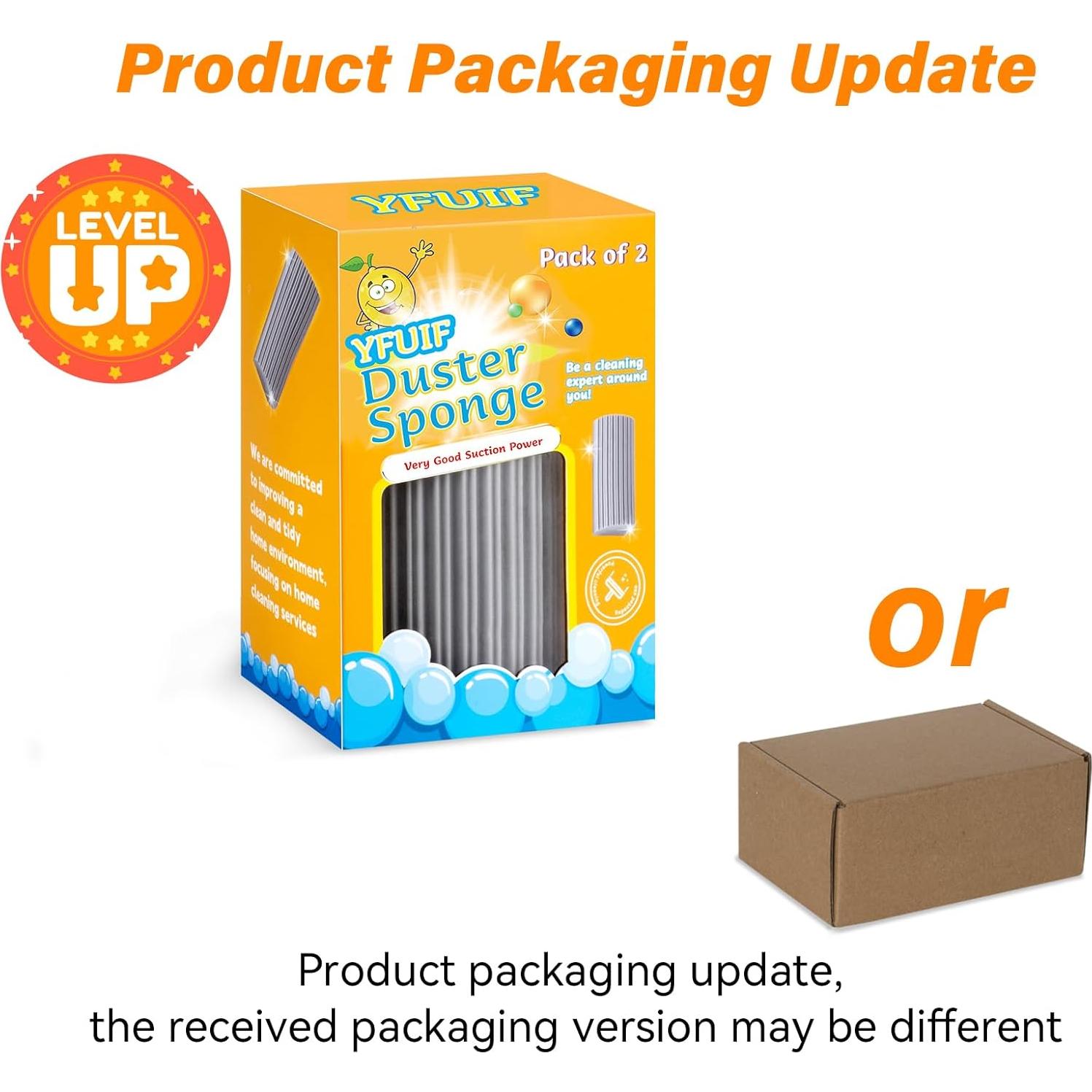 Esponja Limpiadora Húmeda YFUIF 2-Pack Multiusos Gris