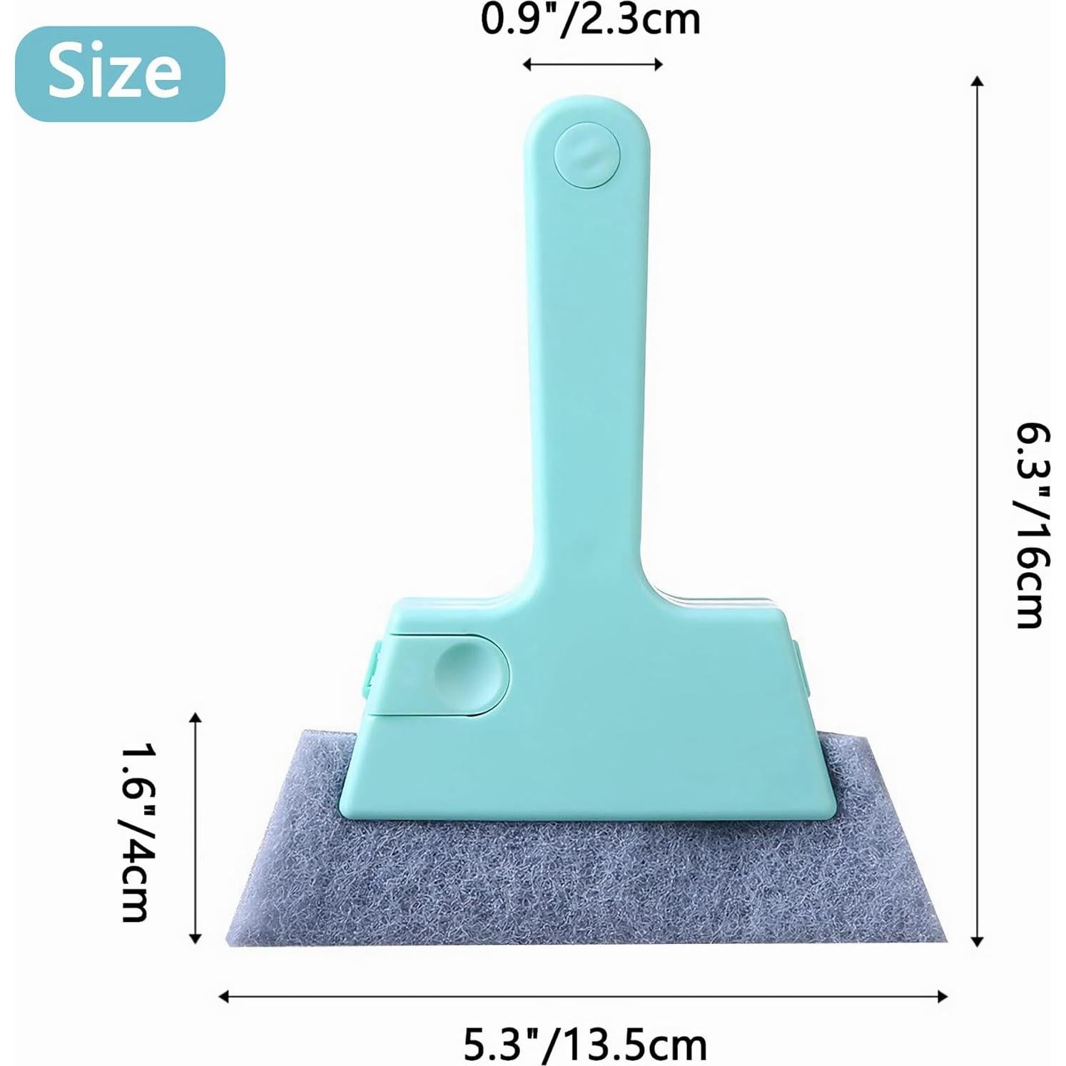 Cepillo de Limpieza 4-en-1 AMUSCHAT para Rieles de Ventana