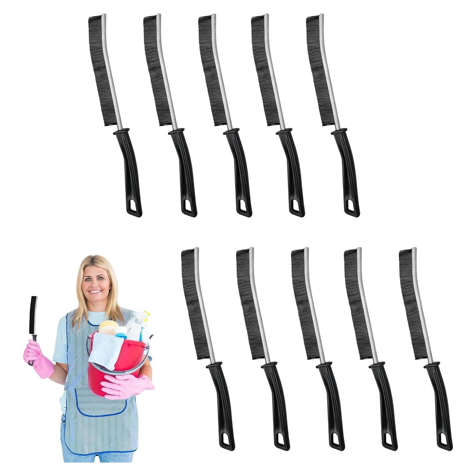 Cepillo de limpieza de ranuras HJFCY - 10 piezas cerdas duras