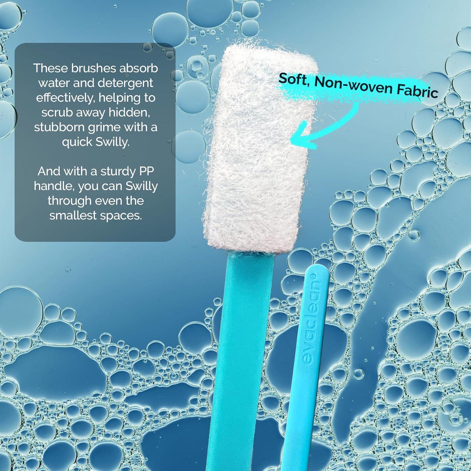 Cepillos Desechables EvaClean Swilly Original - 100 Unidades - Limpieza Eficaz