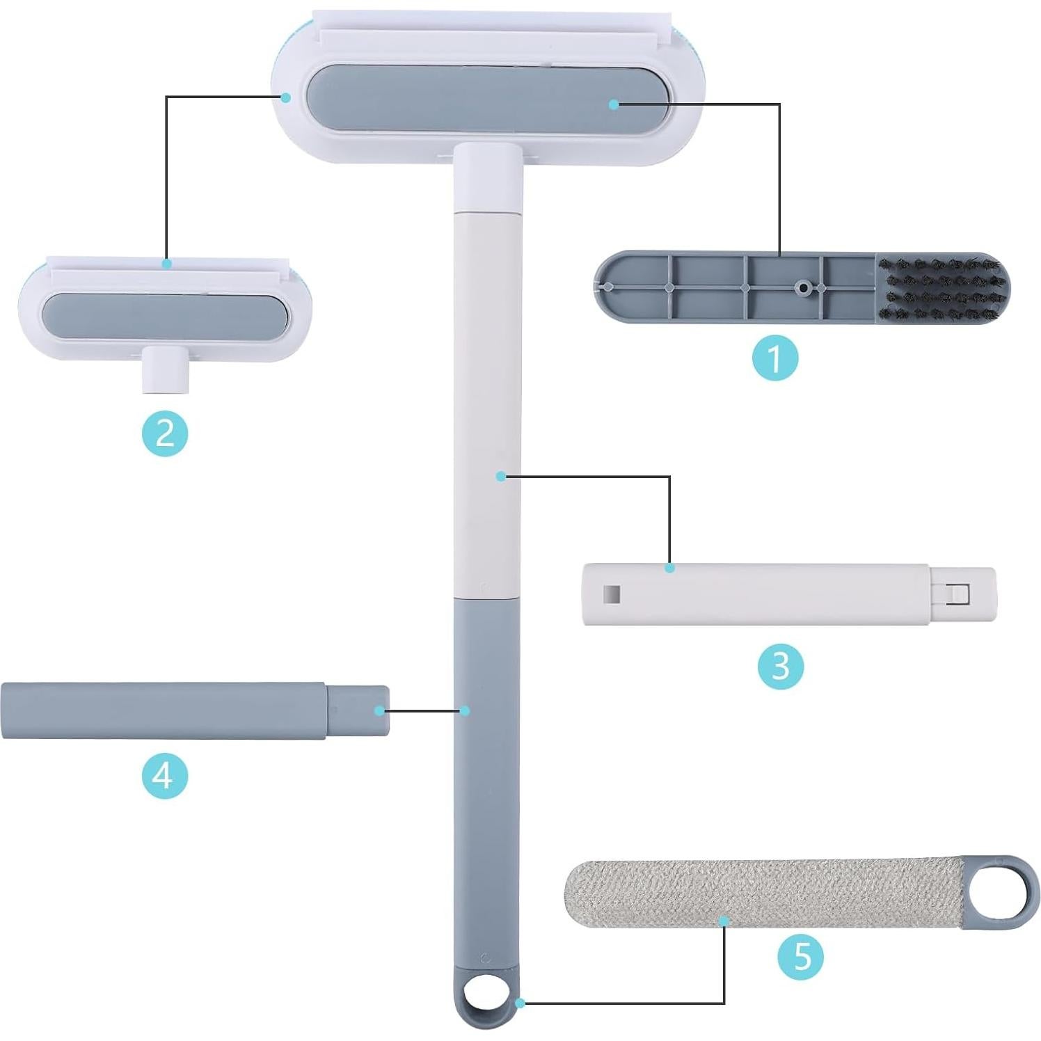 Herramienta Limpiadora de Ventanas 4 en 1 CebraBounze