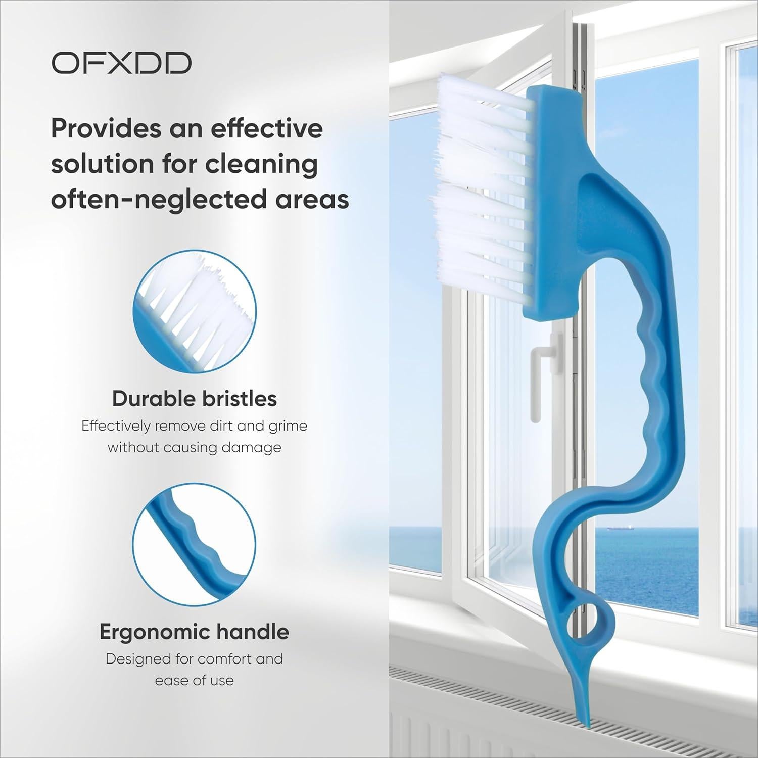 Cepillo de Limpieza de Ranuras OFXDD - 18 cm para Ventanas