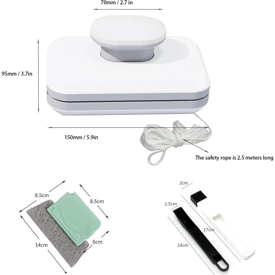 Juego de Limpiaparabrisas Magnético ZUMOIS para Ventanas 3-10mm