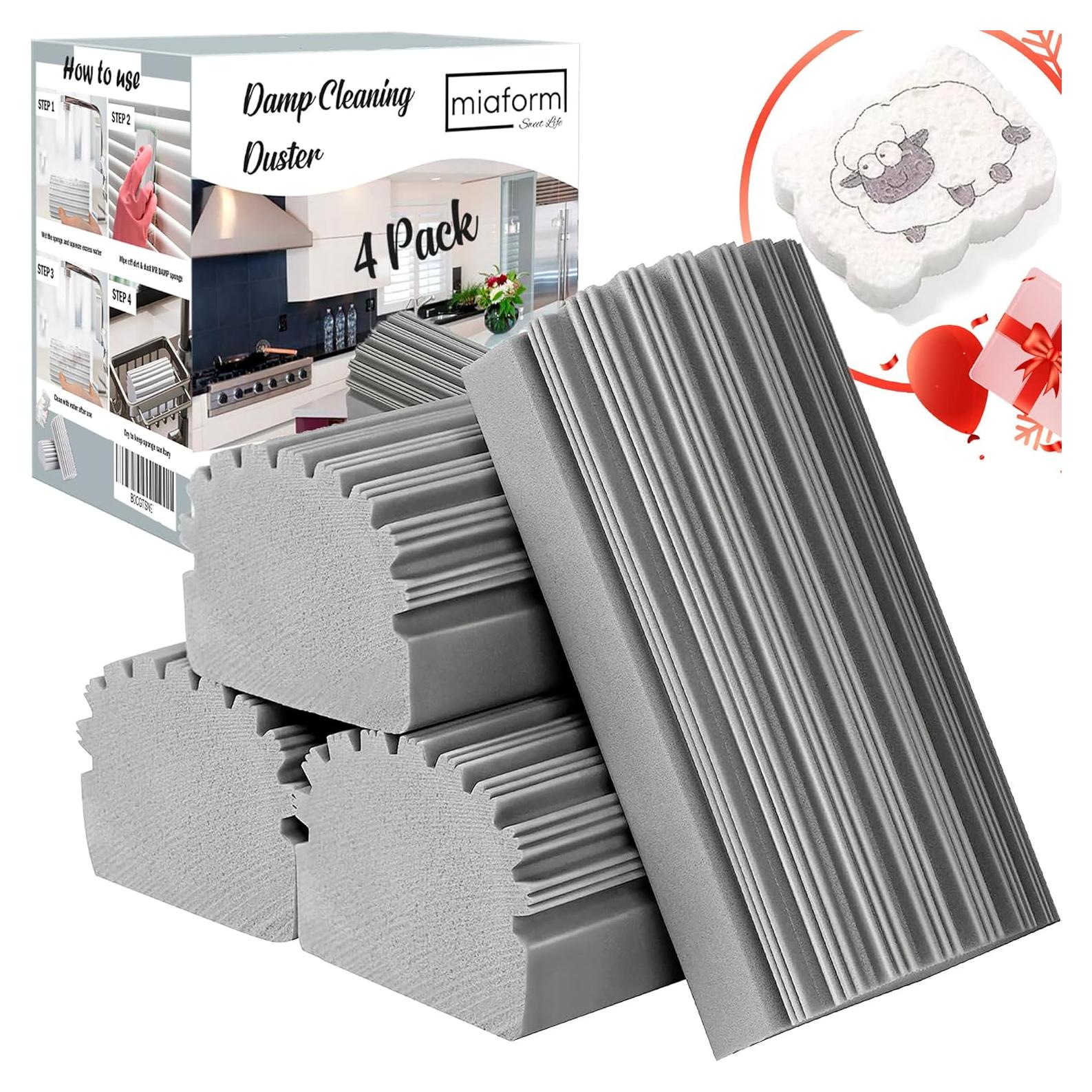 Paquete de 4 esponjas húmedas y 1 de celulosa miaform