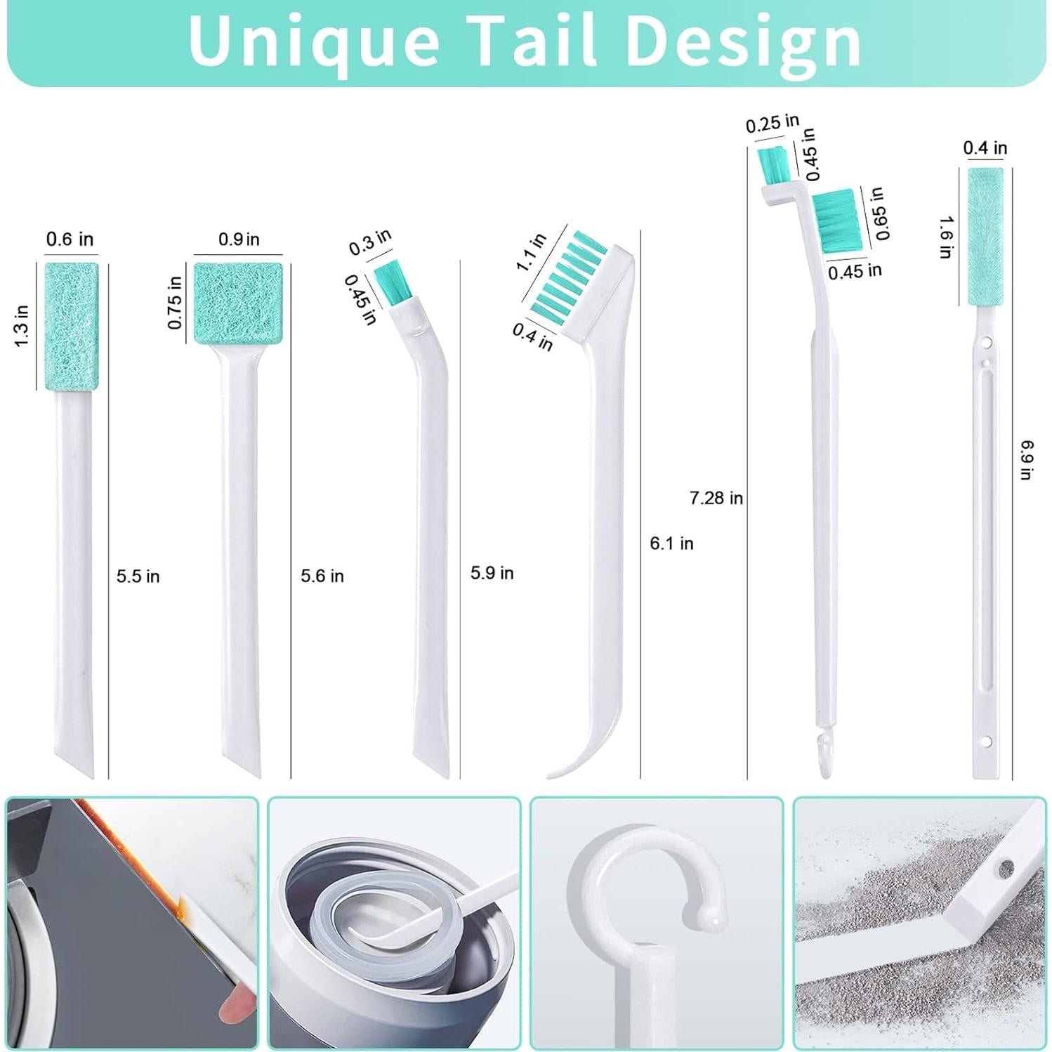 Kit de Cepillos de Limpieza Lumkew 8 Piezas para Grietas