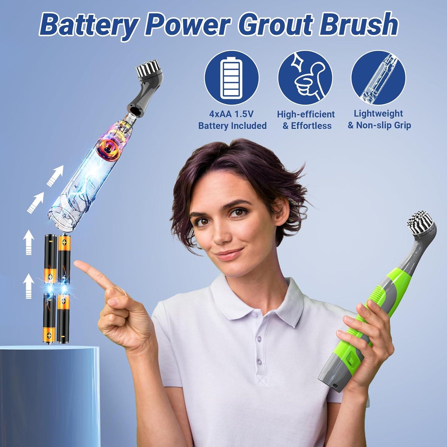 Cepillo de limpieza eléctrico Kiato RMSS03GN con 11 accesorios