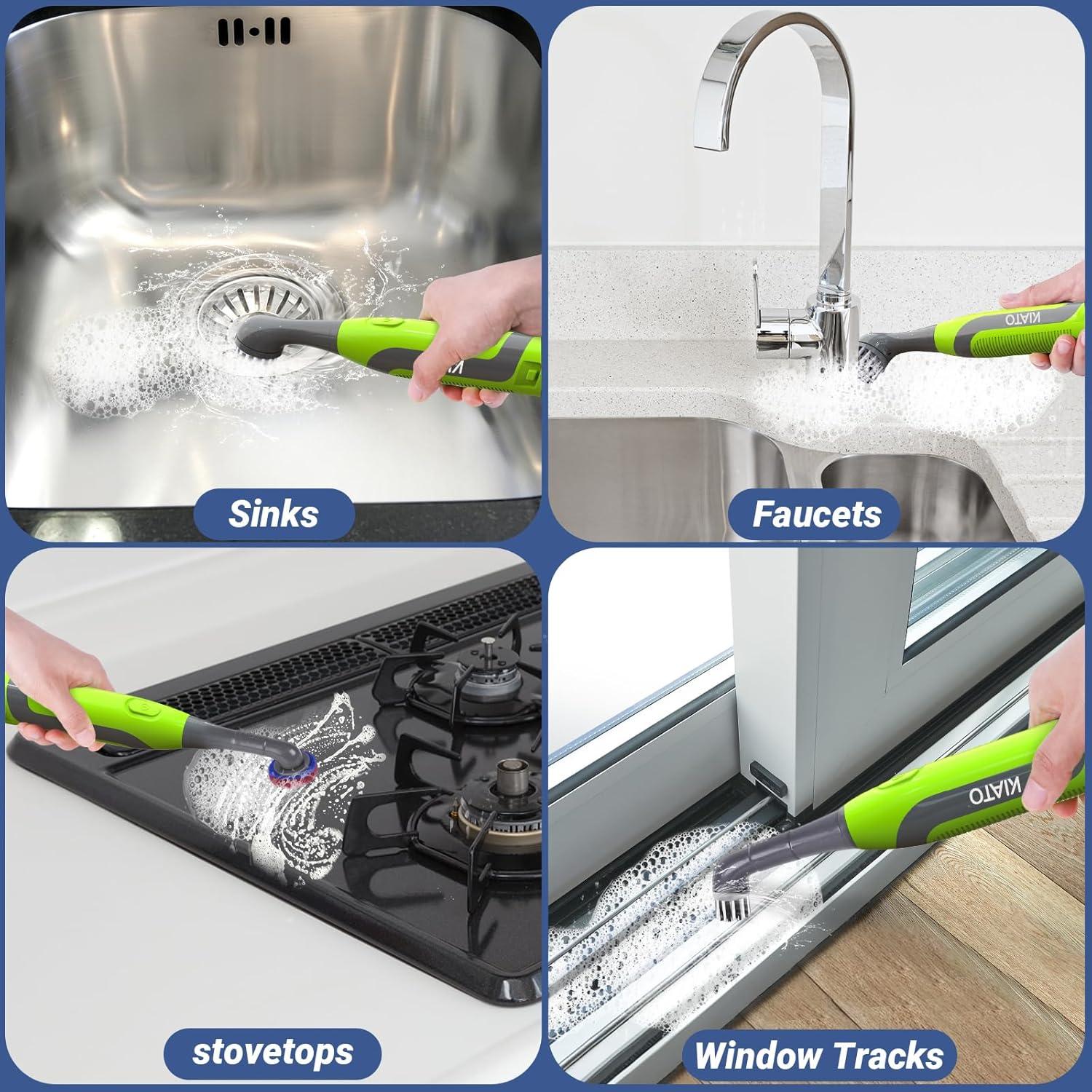 Cepillo de limpieza eléctrico Kiato RMSS03GN con 11 accesorios