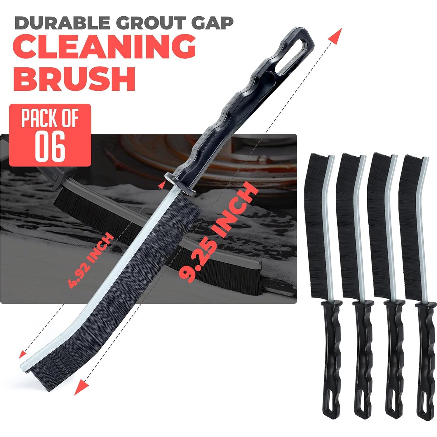 6 Cepillos de Limpieza de Ranuras Scurvy con Mango Antideslizante