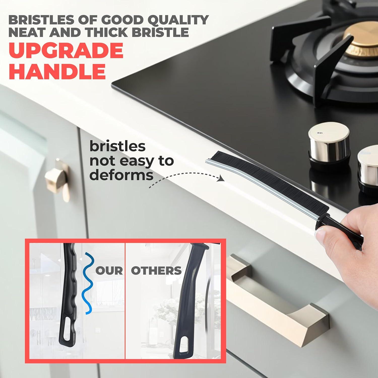 6 Cepillos de Limpieza de Ranuras Scurvy con Mango Antideslizante