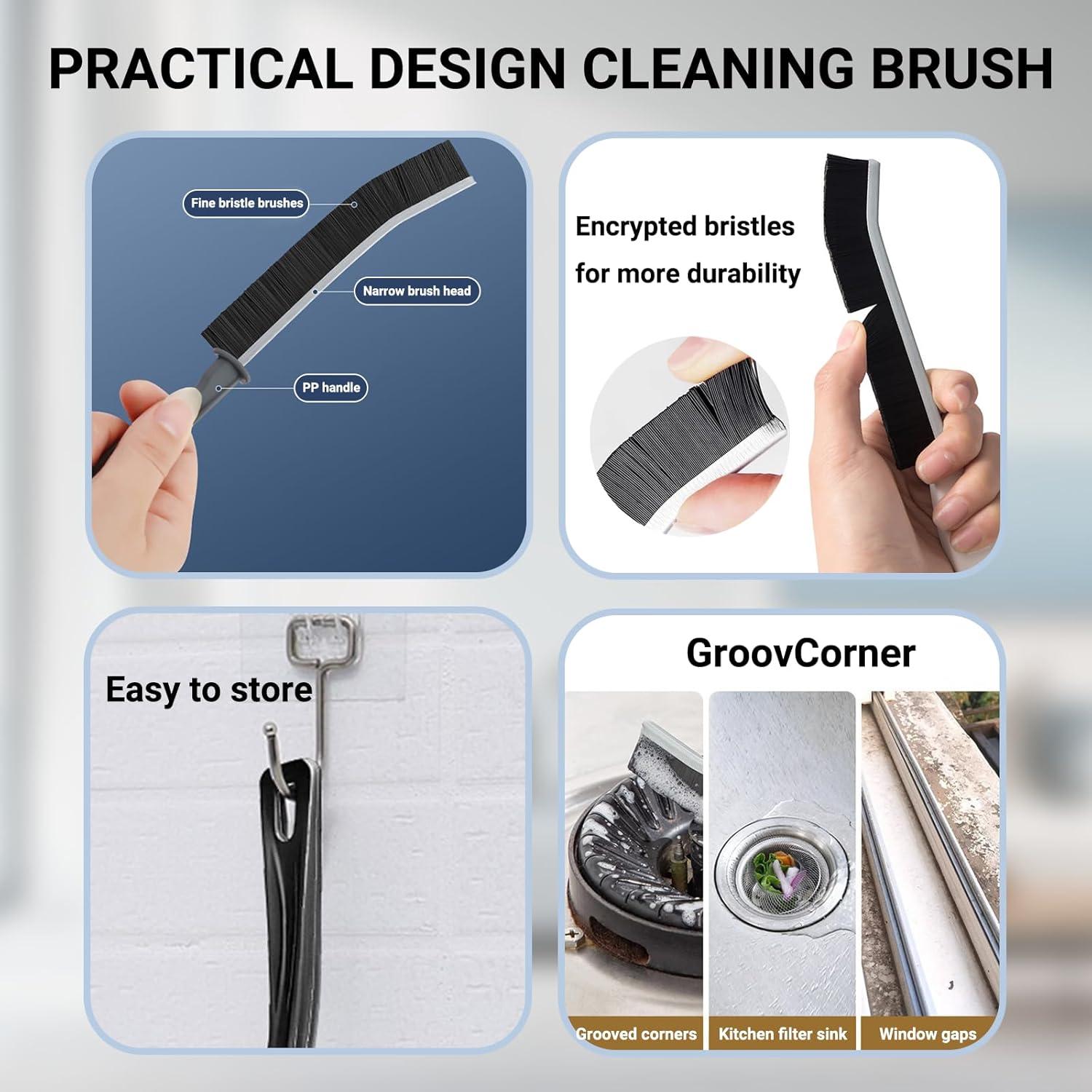 Cepillo de limpieza de ranuras Wzxlj.Y - 6 piezas, ergonómico