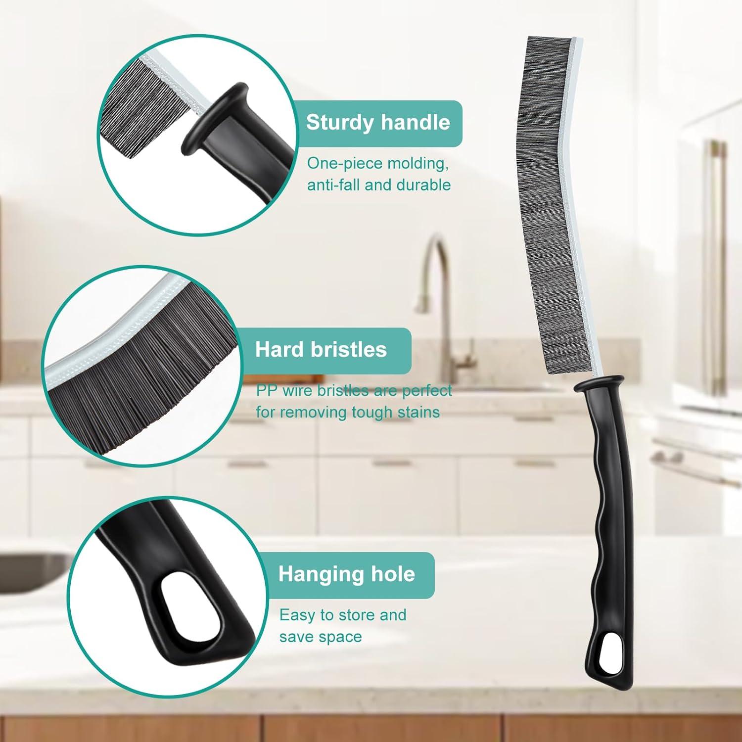 Cepillo de Limpieza de Ranuras FUIART - 5 Piezas Cerdas Duras