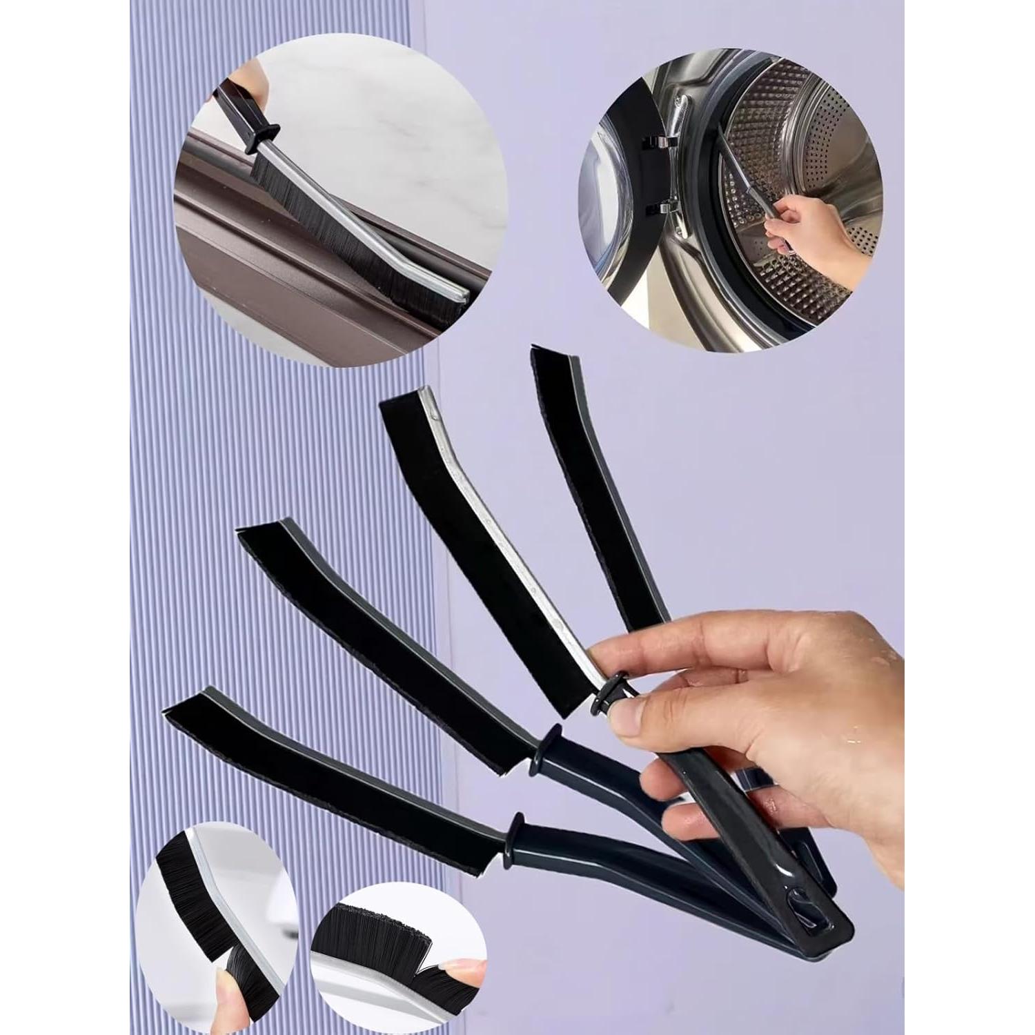 4 Cepillos de Limpieza de Ranuras Genérico - Cerdas Duras