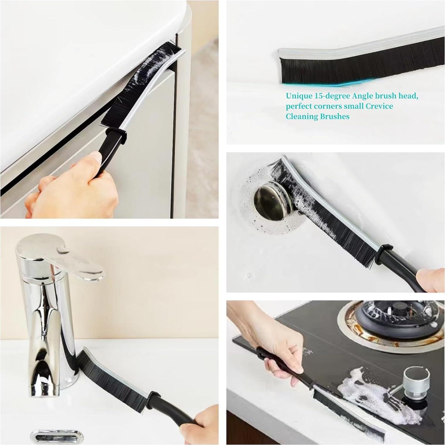 4 Cepillos de Limpieza de Ranuras Genérico - Cerdas Duras