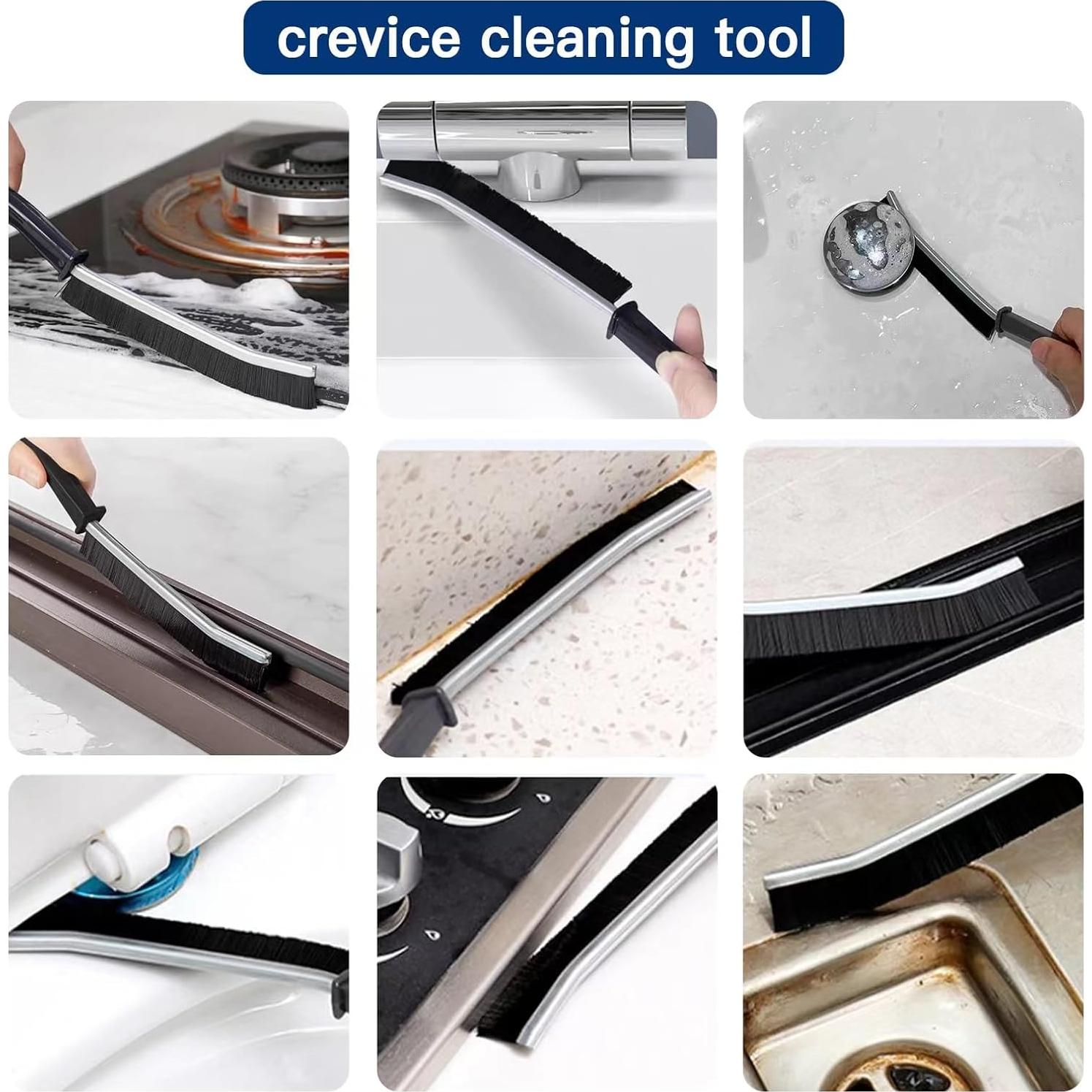 4 Cepillos de Limpieza de Ranuras Genérico - Cerdas Duras