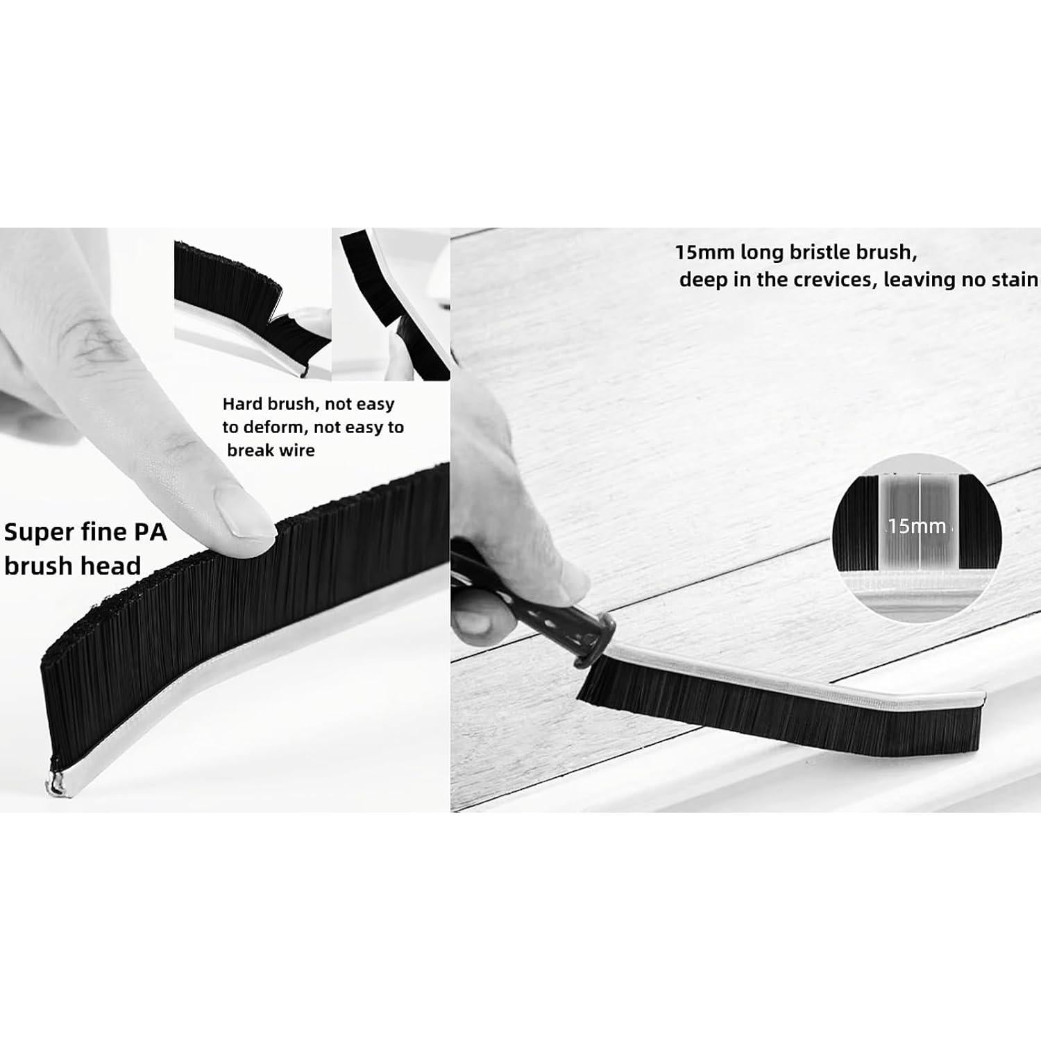 4 Cepillos de Limpieza de Ranuras Genérico - Cerdas Duras