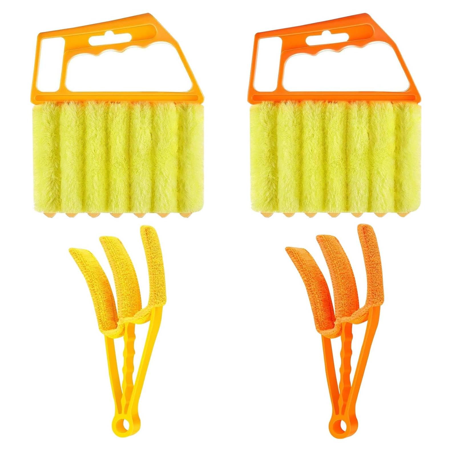 Limpiador de Persianas Starfa Lab 4 Piezas 7 Dedos Naranja