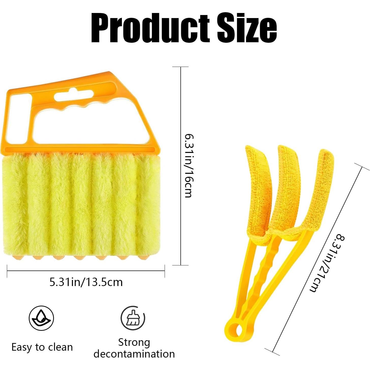 Limpiador de Persianas Starfa Lab 4 Piezas 7 Dedos Naranja