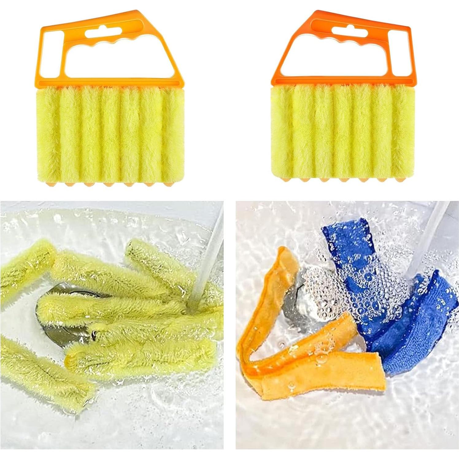 Limpiador de Persianas Starfa Lab 4 Piezas 7 Dedos Naranja