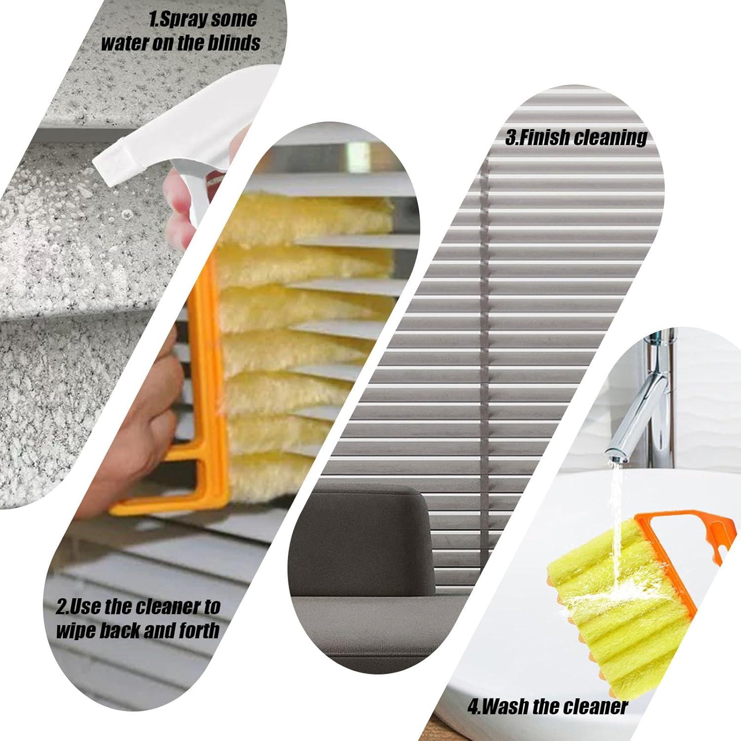 Limpiador de Persianas Starfa Lab 4 Piezas 7 Dedos Naranja